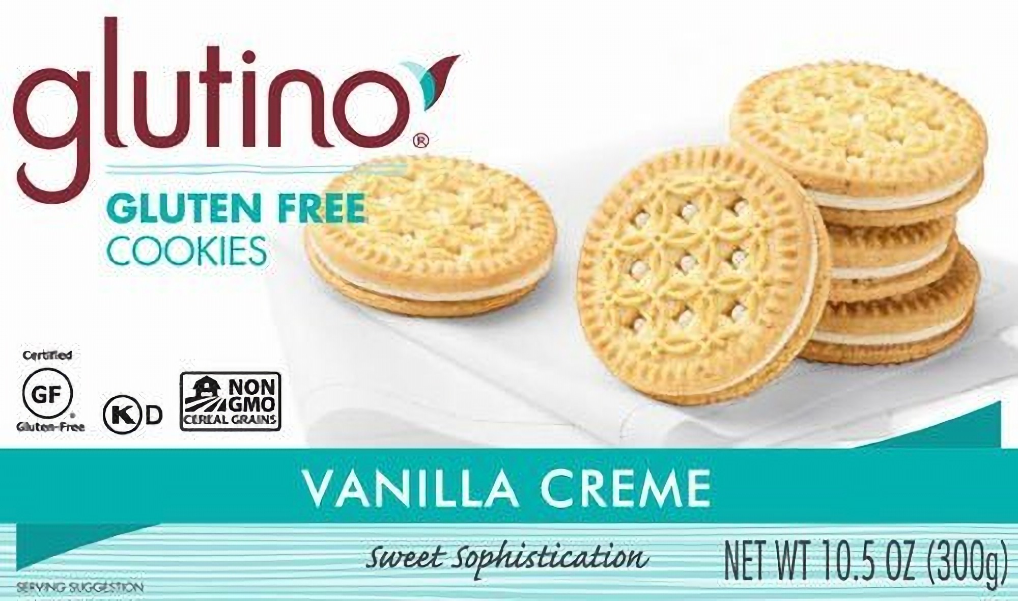 Glutino Gluten Free Dream Cookies Vanilla Creme - 10.6 oz (Pack of 8)