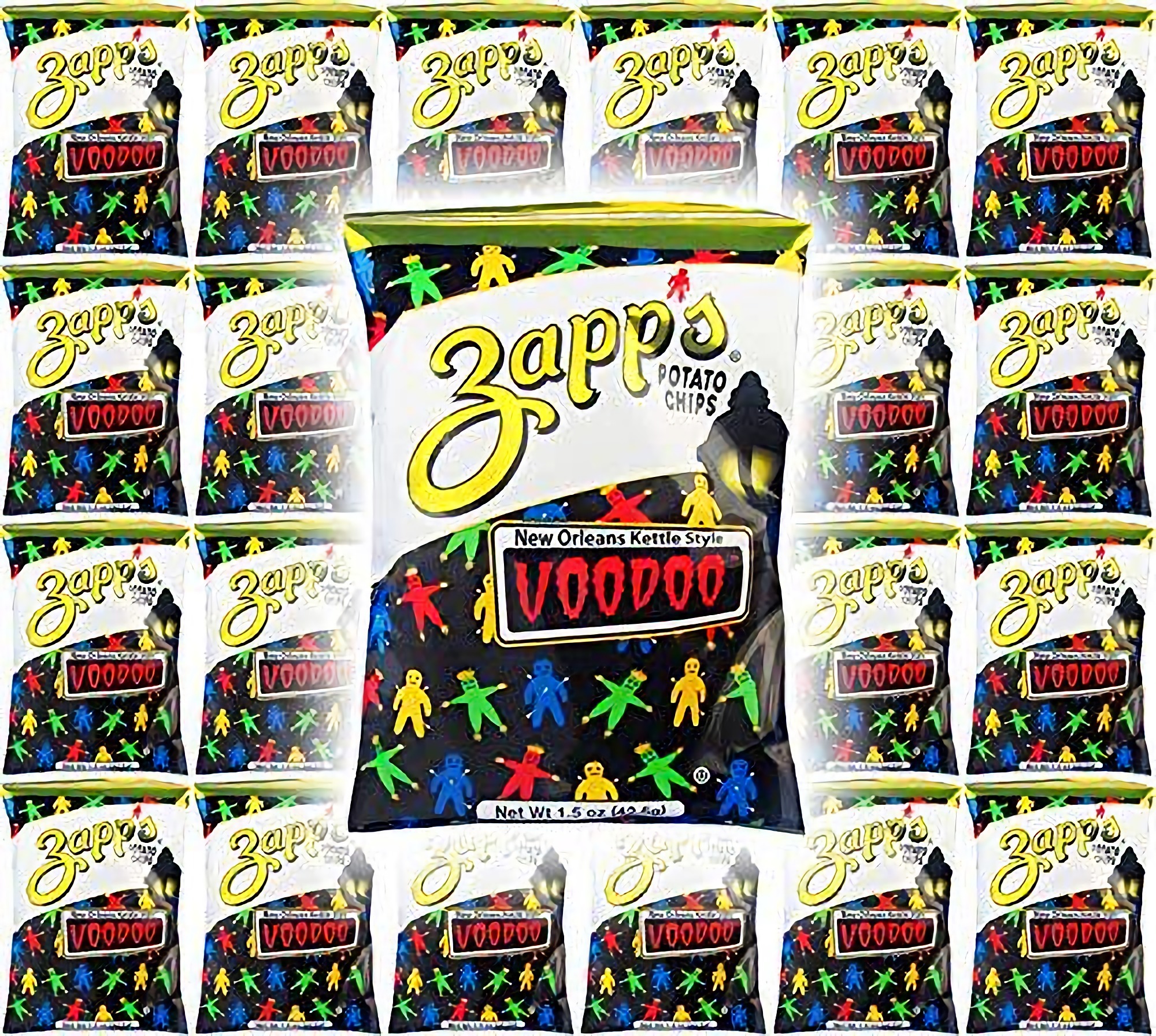 Zapp's Potato Chips, VooDoo New Orleans Kettle Chips, 1.5oz (24 Pack)