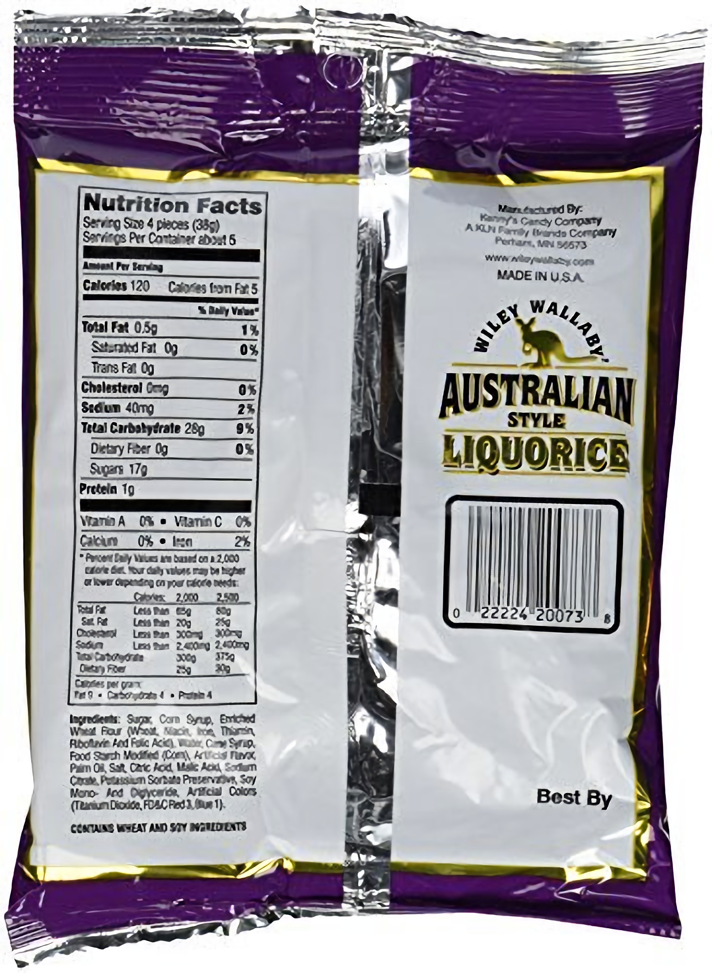 Kenny's Wiley Wallaby Liquorice, Huckleberry, 7.05 ounce (Pack of 12) 3
