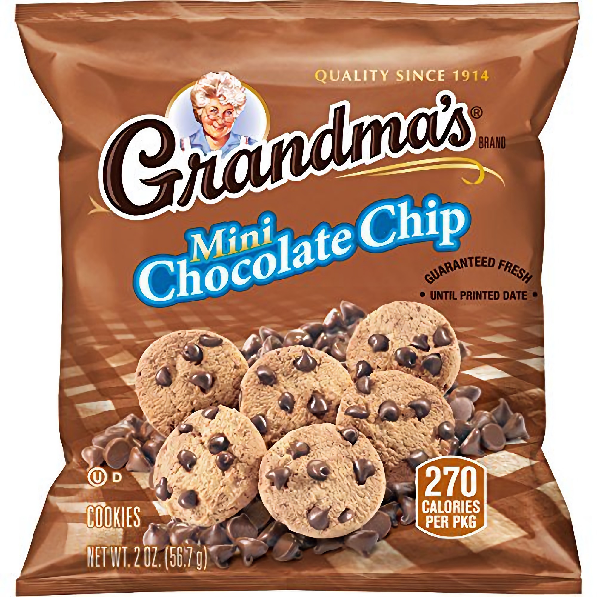 Grandma's Mini Chocolate Chip Cookies, 2 Ounce (Pack of 60)