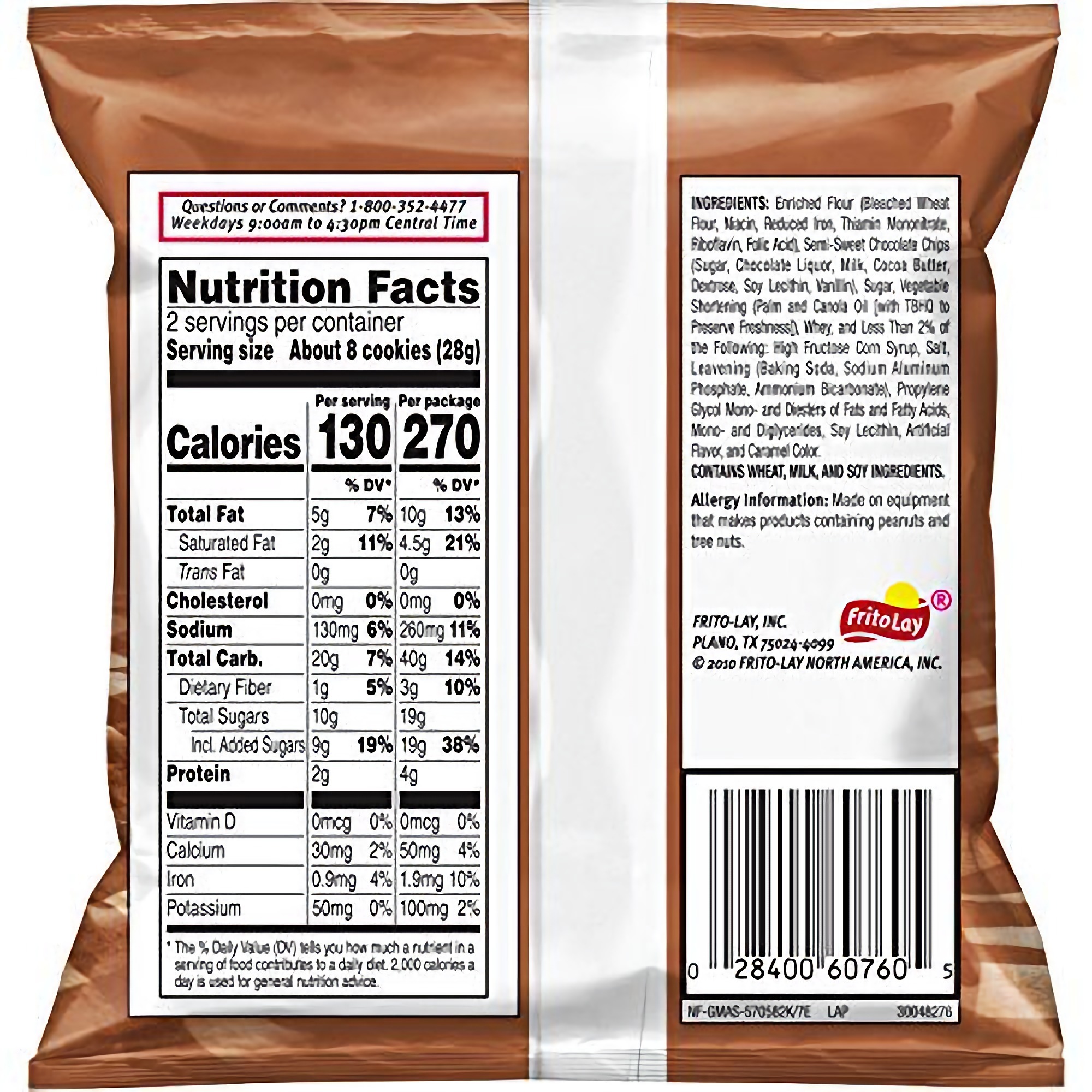 Grandma's Mini Chocolate Chip Cookies, 2 Ounce (Pack of 60) 3