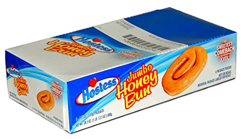 6 Pack Individually Wrapped Hostess Jumbo Honey Buns, 4.75 oz 2