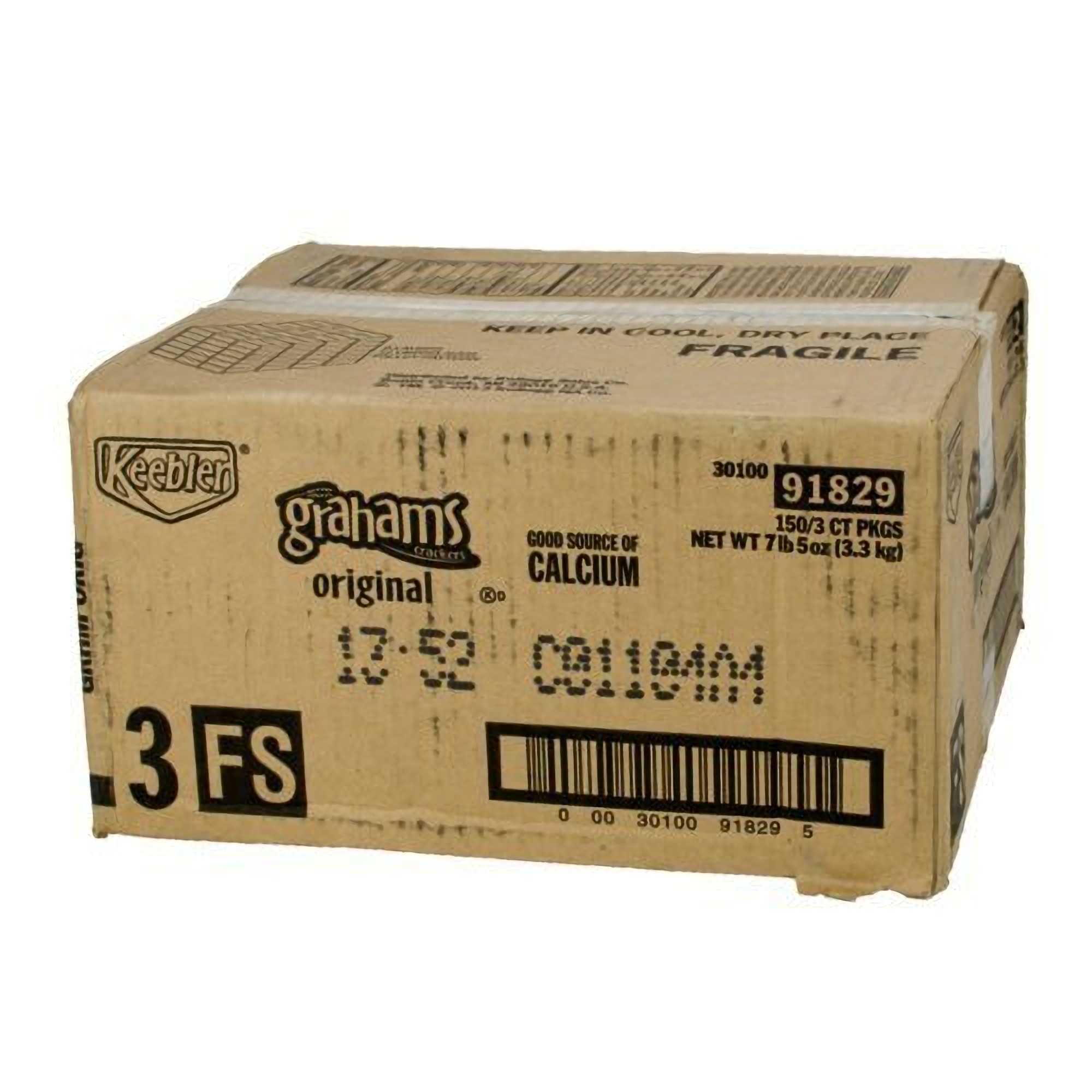 Kellogg Plain Graham Cracker, 3-Count Single Serve Packs (Pack of 150) 4