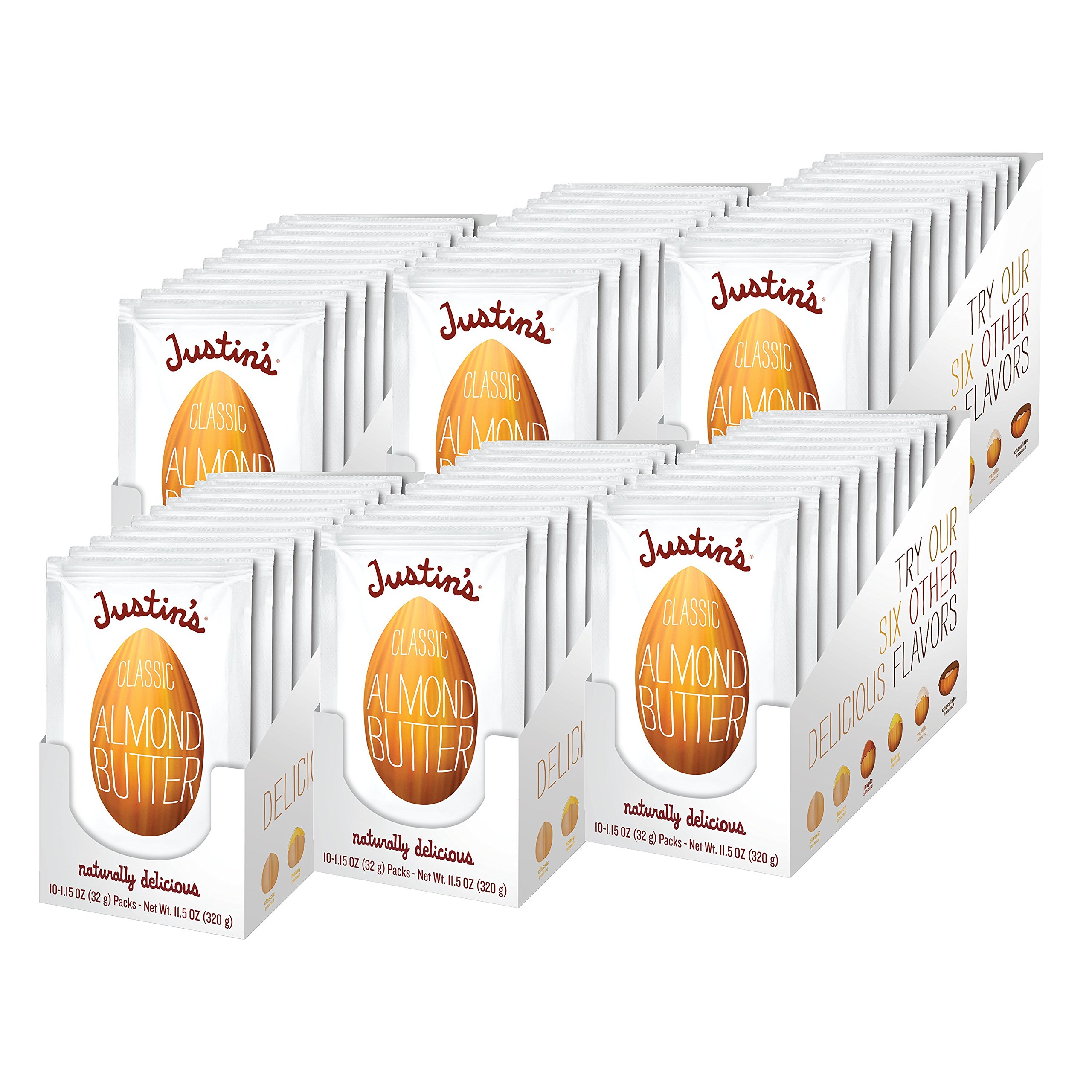 Justin's Classic Almond Butter Squeeze Packs, Only Two Ingredients, Gluten-Free, Non-GMO, Keto-Friendly, Responsibly Sou 2