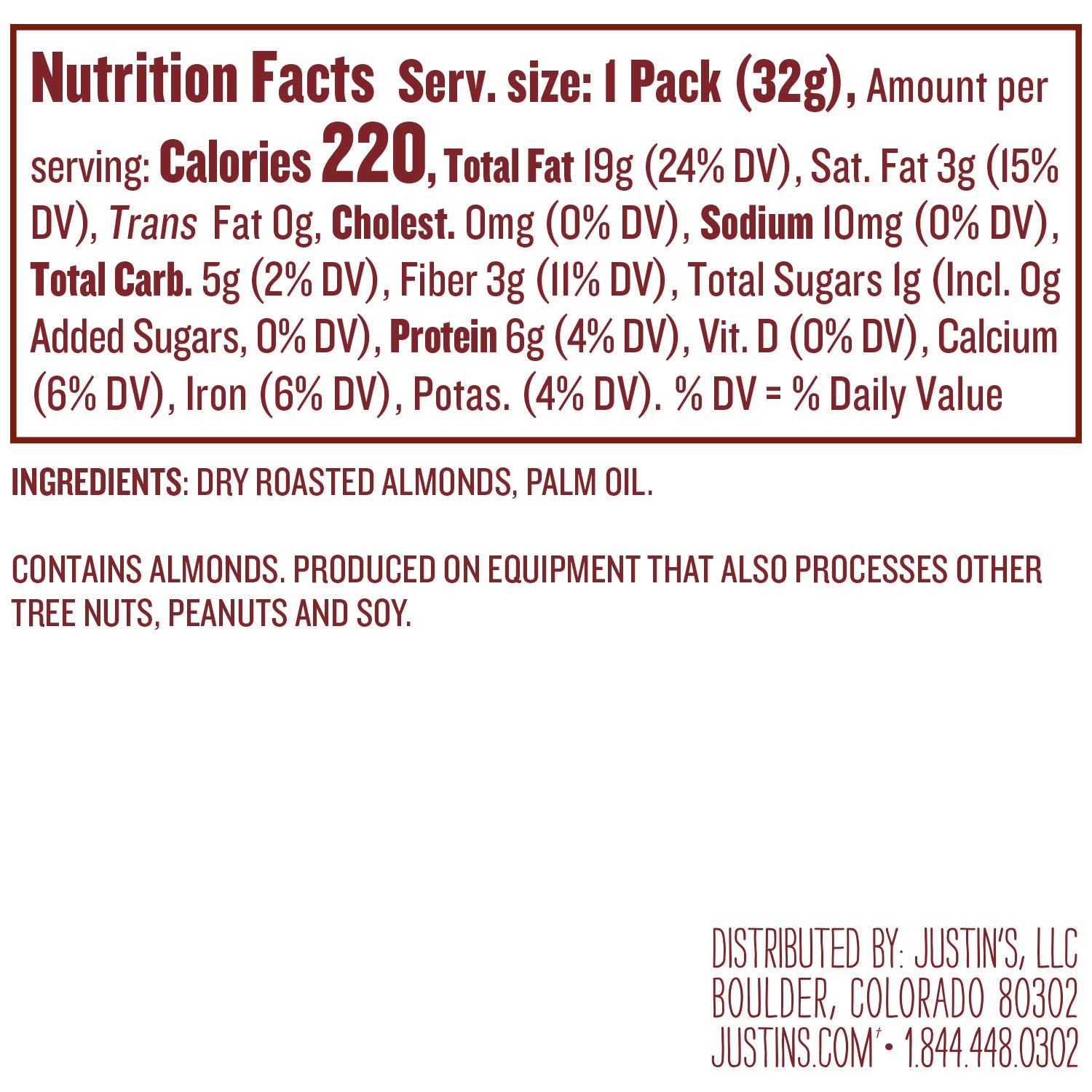 Justin's Classic Almond Butter Squeeze Packs, Only Two Ingredients, Gluten-Free, Non-GMO, Keto-Friendly, Responsibly Sou 5