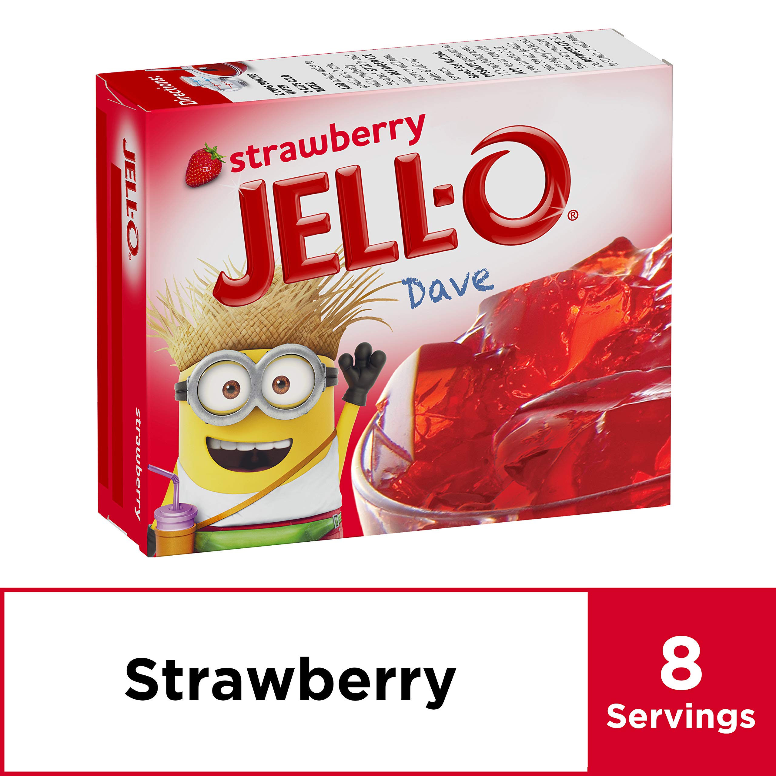 JELL-O Strawberry Gelatin Dessert Mix (6 oz Boxes, Pack of 24) 3