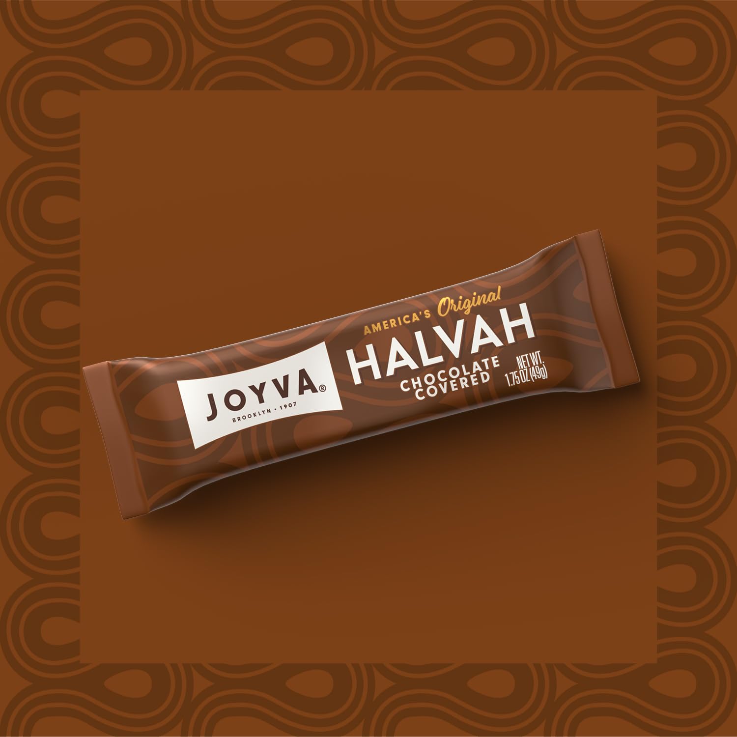 Joyva Halvah Bars - 1.75 oz, 36-count box | Kosher, Parve, Gluten Free, Dairy Free | Chocolate Covered 4
