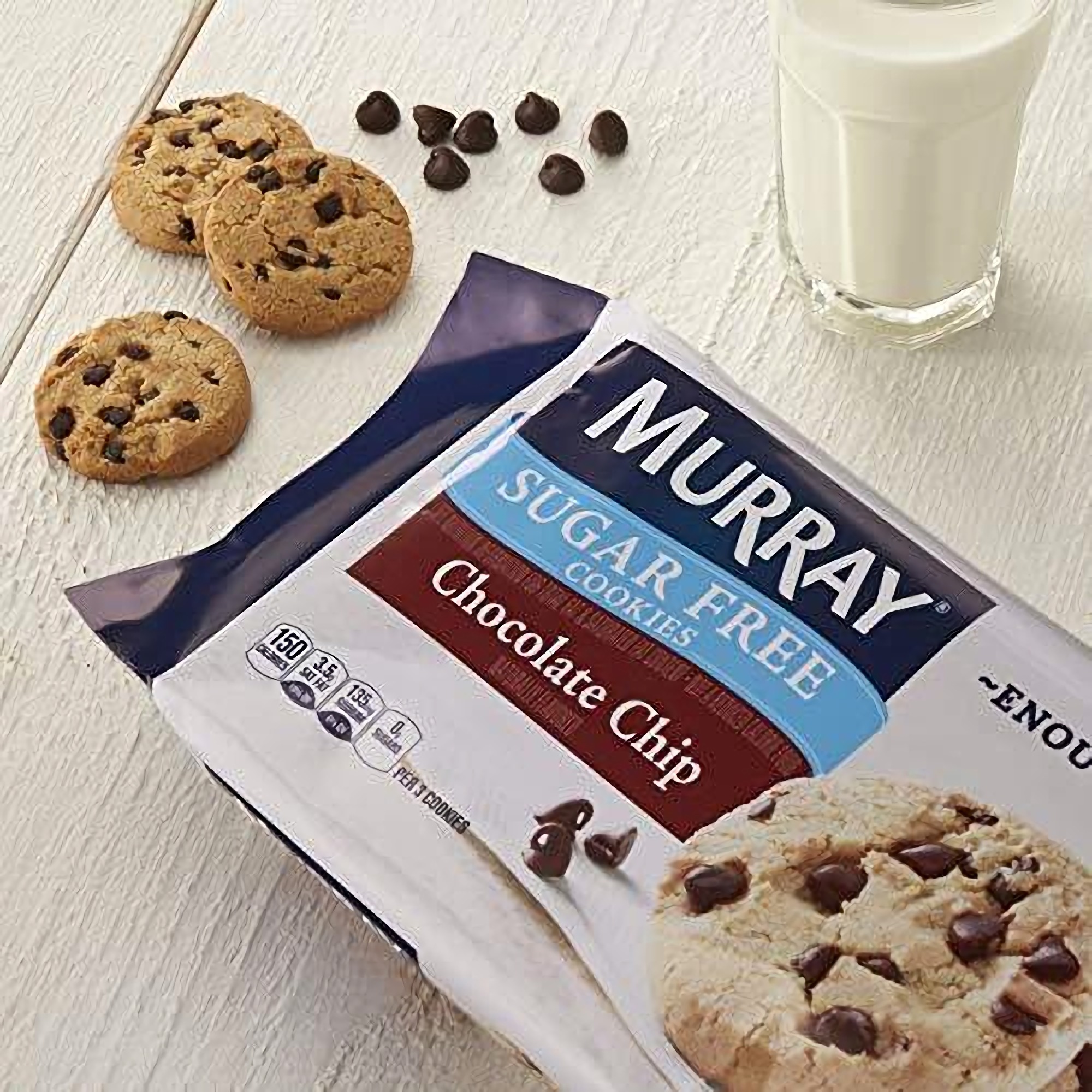 Murray Sugar Free Chocolate Chip Cookies, 8.8 Oz | 2 Packs 2