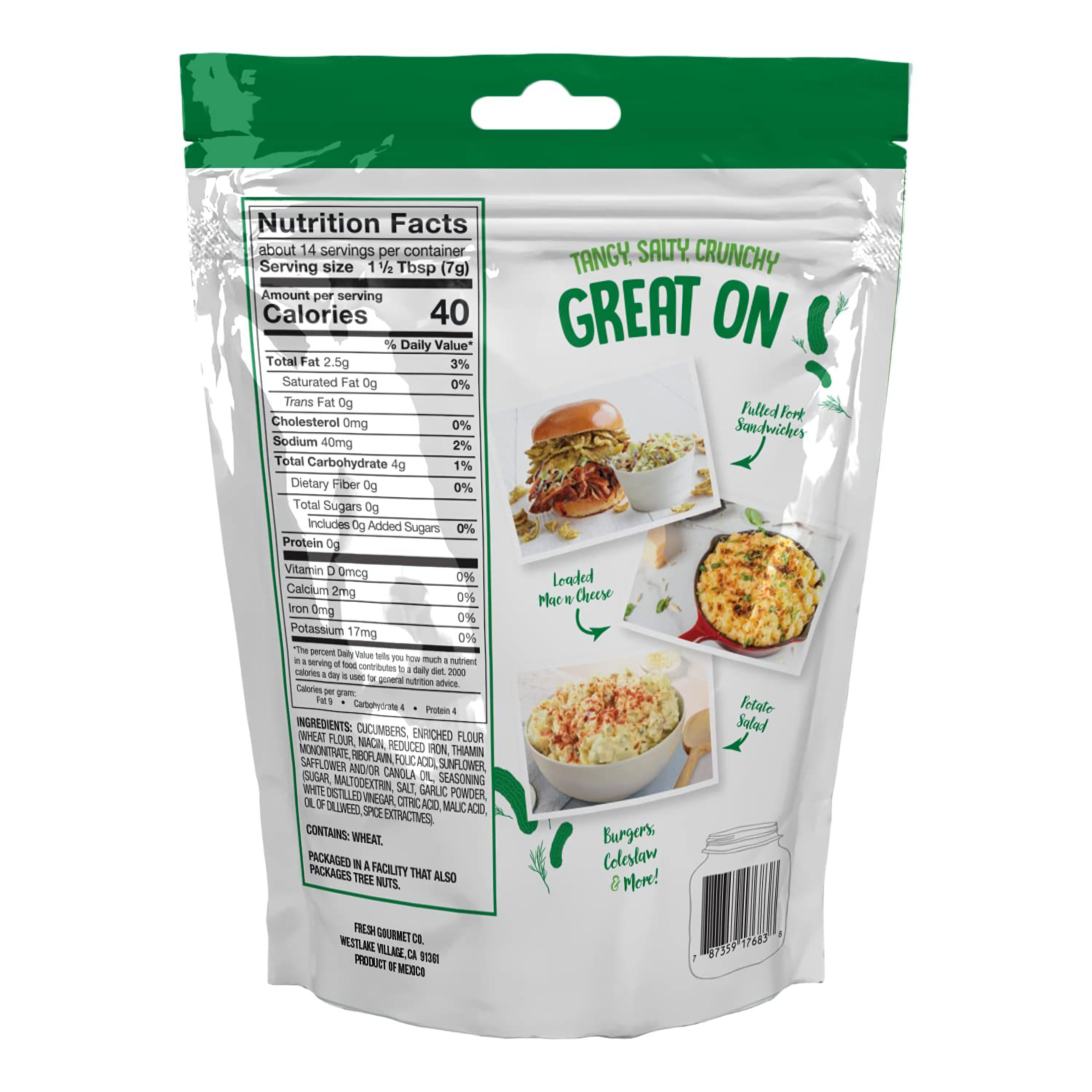 Fresh Gourmet Crispy Dillies Pickle Flavored Fried Cucumbers | Low Carb | Crunch - Picture 3 of 4