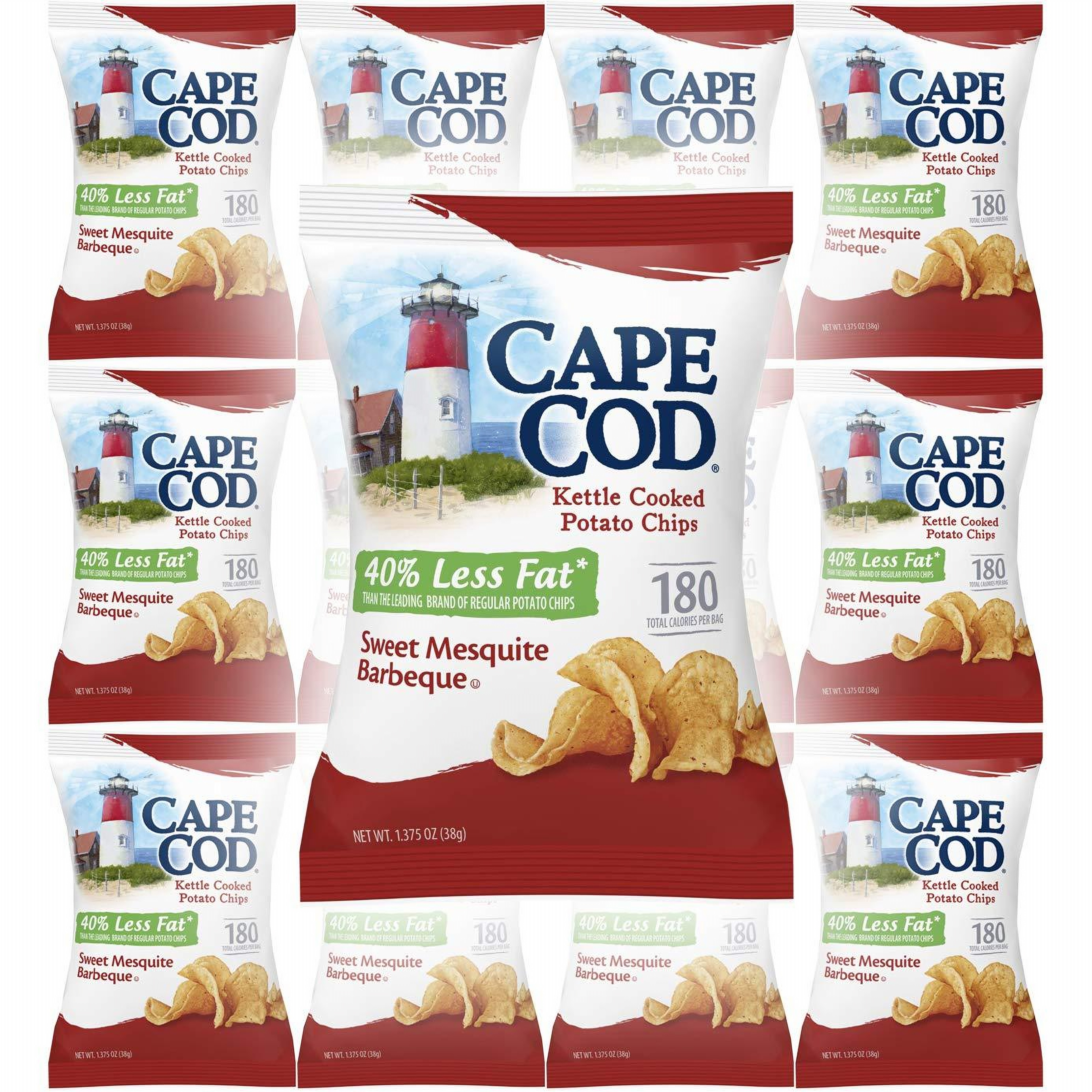 Cape Cod Potato Chips, Sweet Mesquite Barbeque BBQ Kettle Cooked, 1.375 Ounce (12-Pack) 2