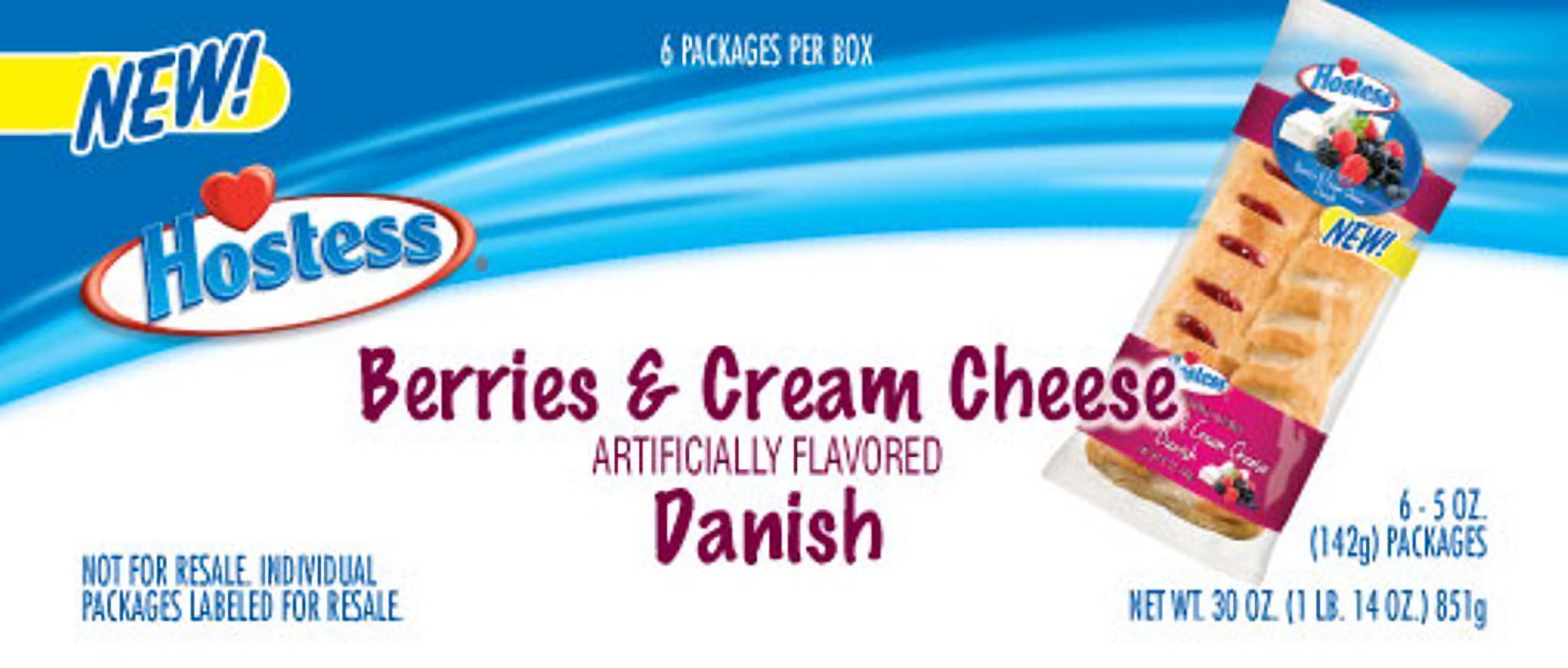 Hostess Berries & Cream Cheese Danish, 5 Ounce, 6 Count 5