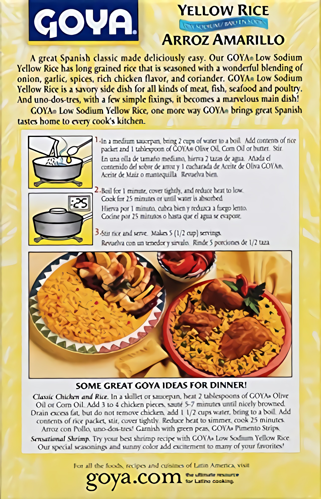 Goya Foods Low Sodium Yellow Rice, 7 Ounce (Pack of 12) 3