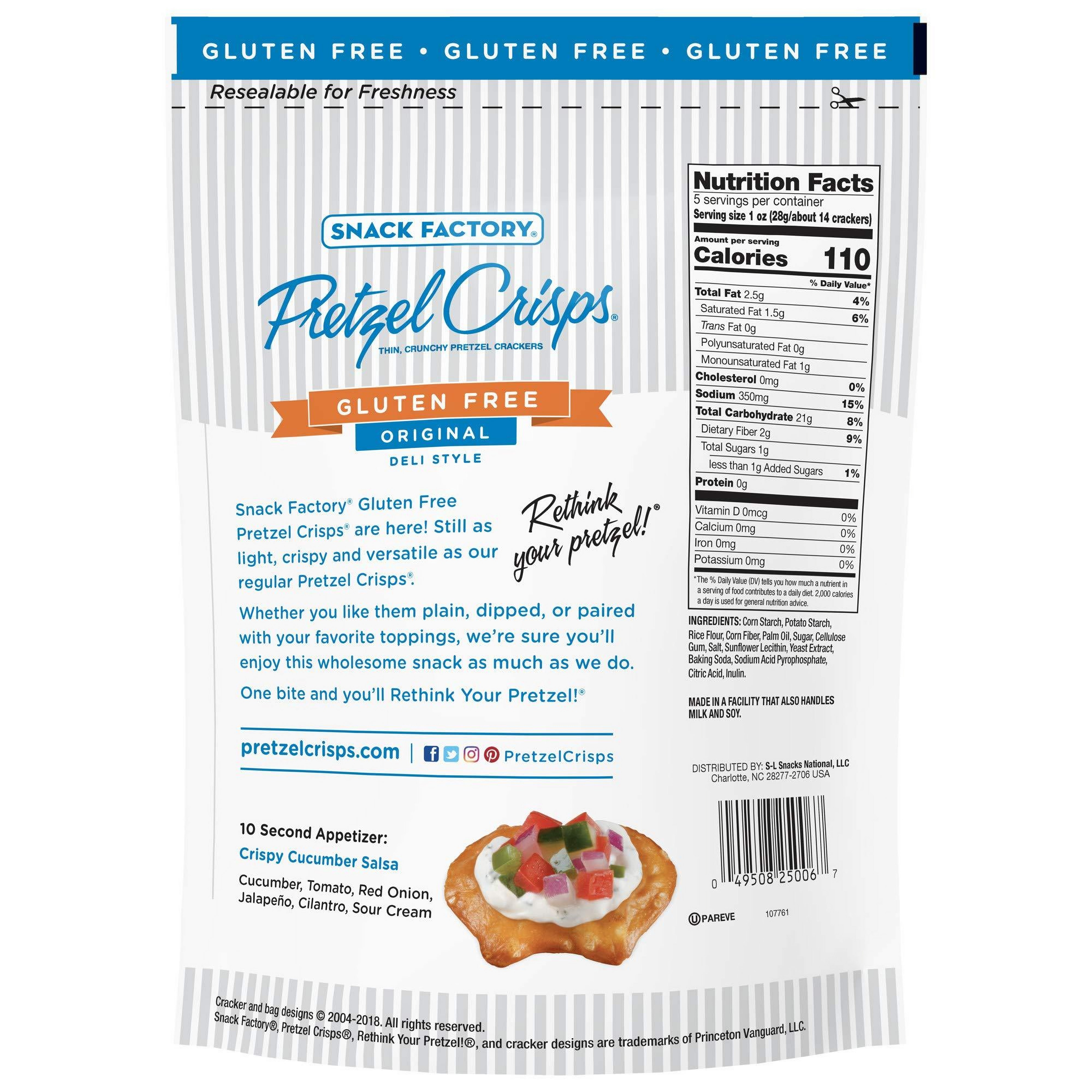 Snack Factory Pretzel Crisps Gluten Free, Original Flavor, 5 Ounce (Pack of 8) - Picture 4 of 5