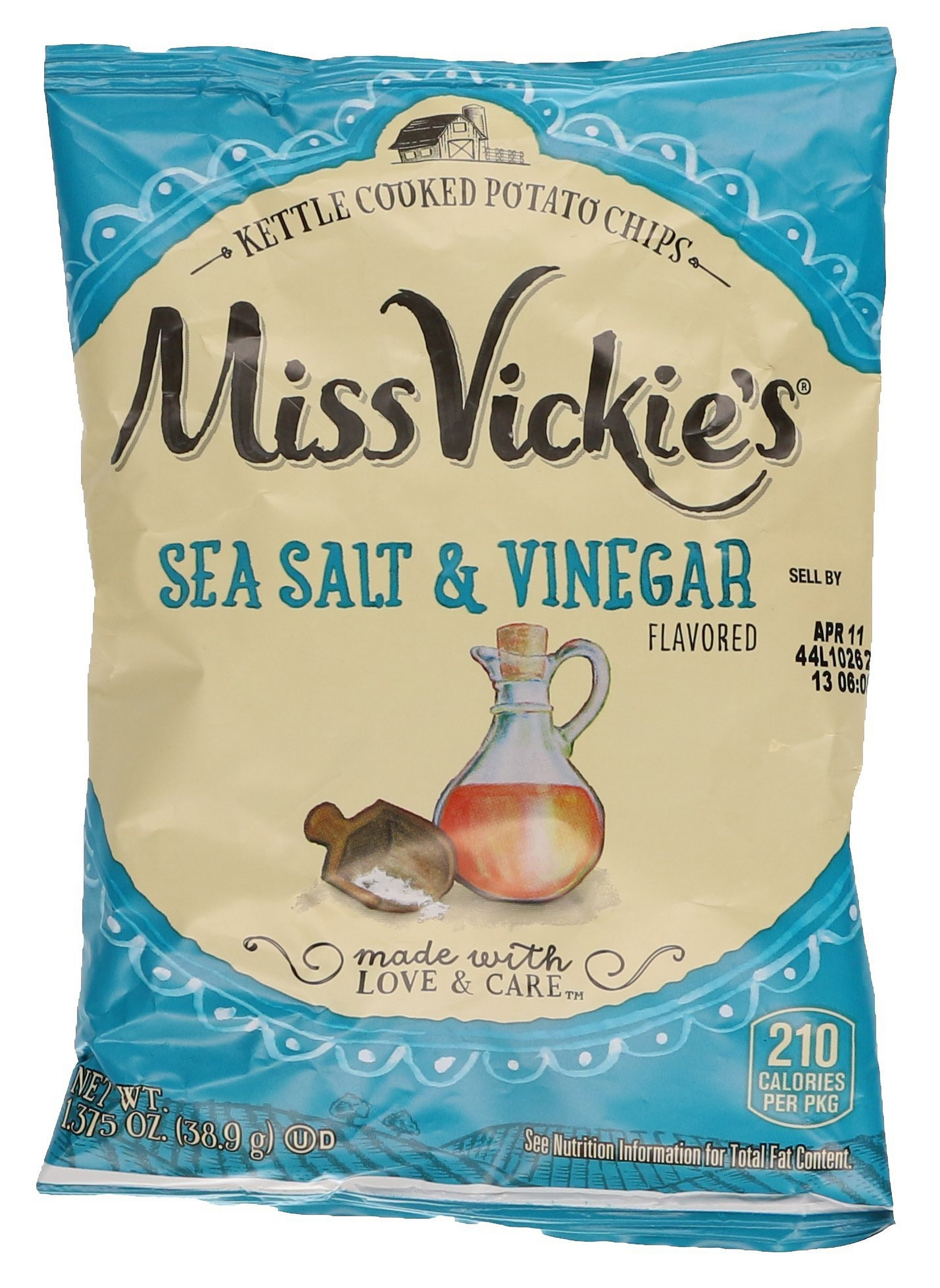 Miss Vickie's Kettle Cooked Potato Chips, Sea Salt & Vinegar, 1.375 oz | 48 Ct 2