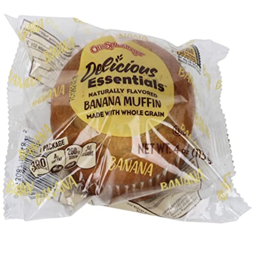Delicious Essentials Muffins Individually Wrapped   Baked by Otis Spunkmeyer | Value Pack of 12 (Banana Nut)