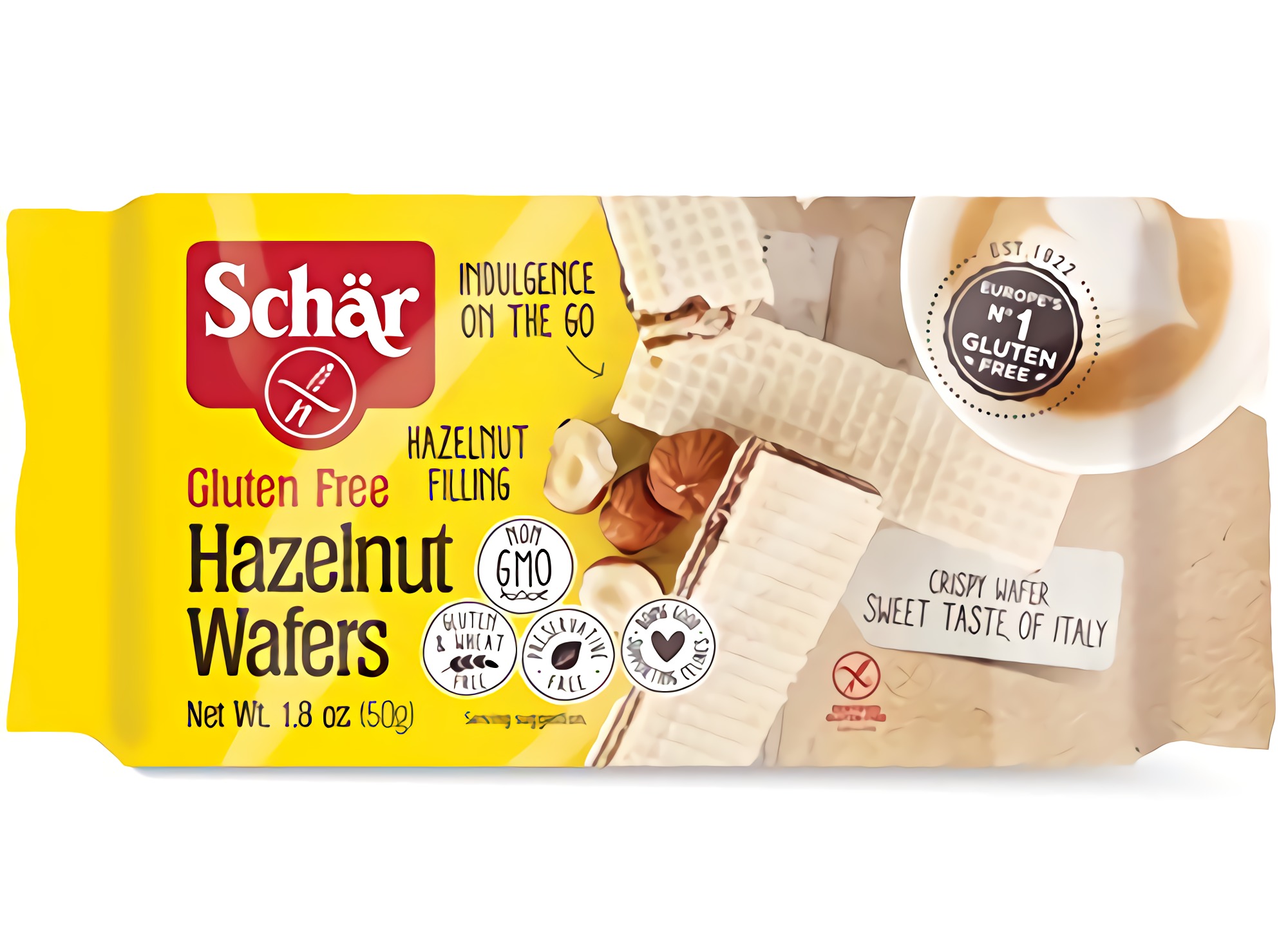 Schar Gluten Free Hazelnut Wafers, 1.8 oz., 20-Pack