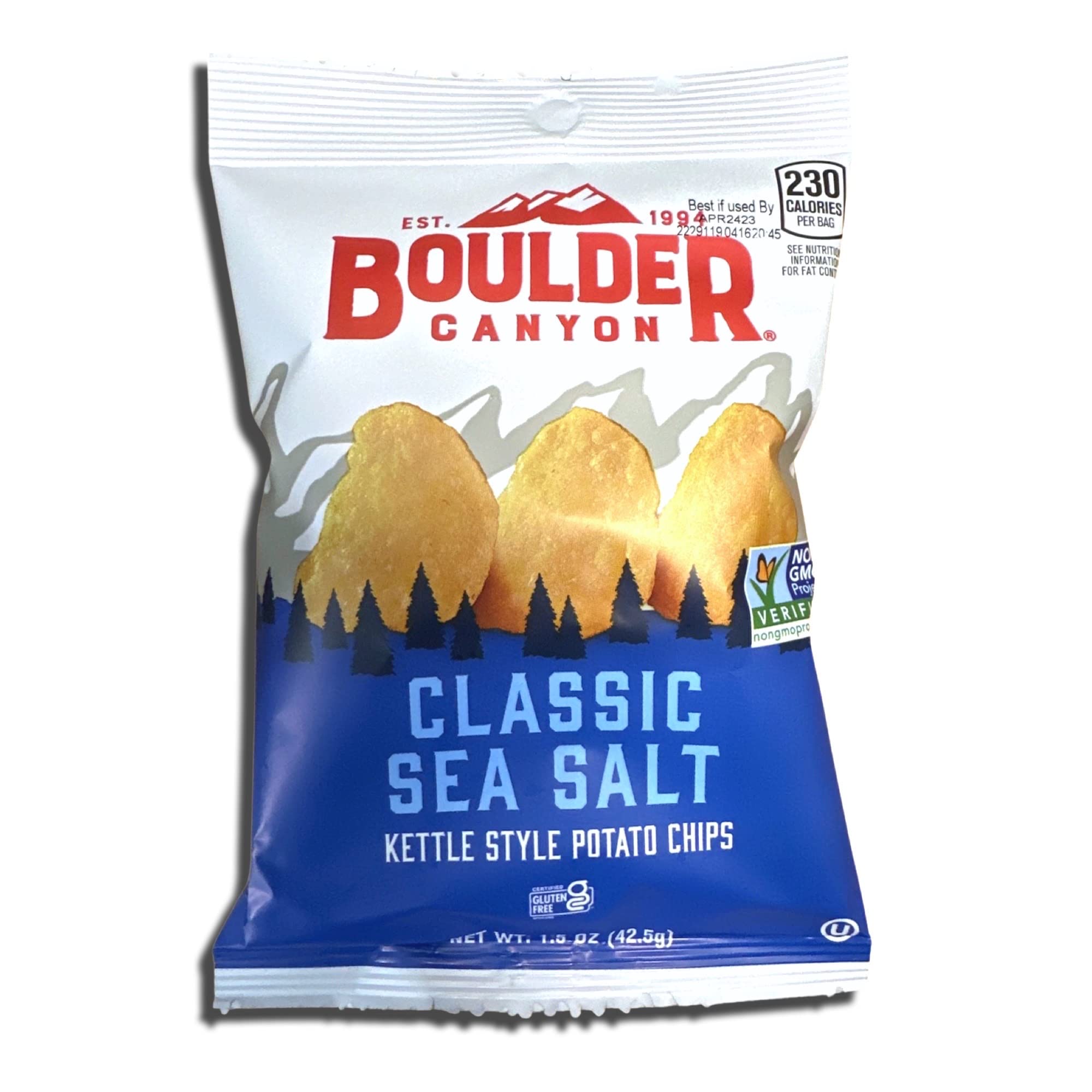 Kettle Style Potato Chips from Boulder | 1.5 Oz | (Sea Salt, 10 Bags) 2