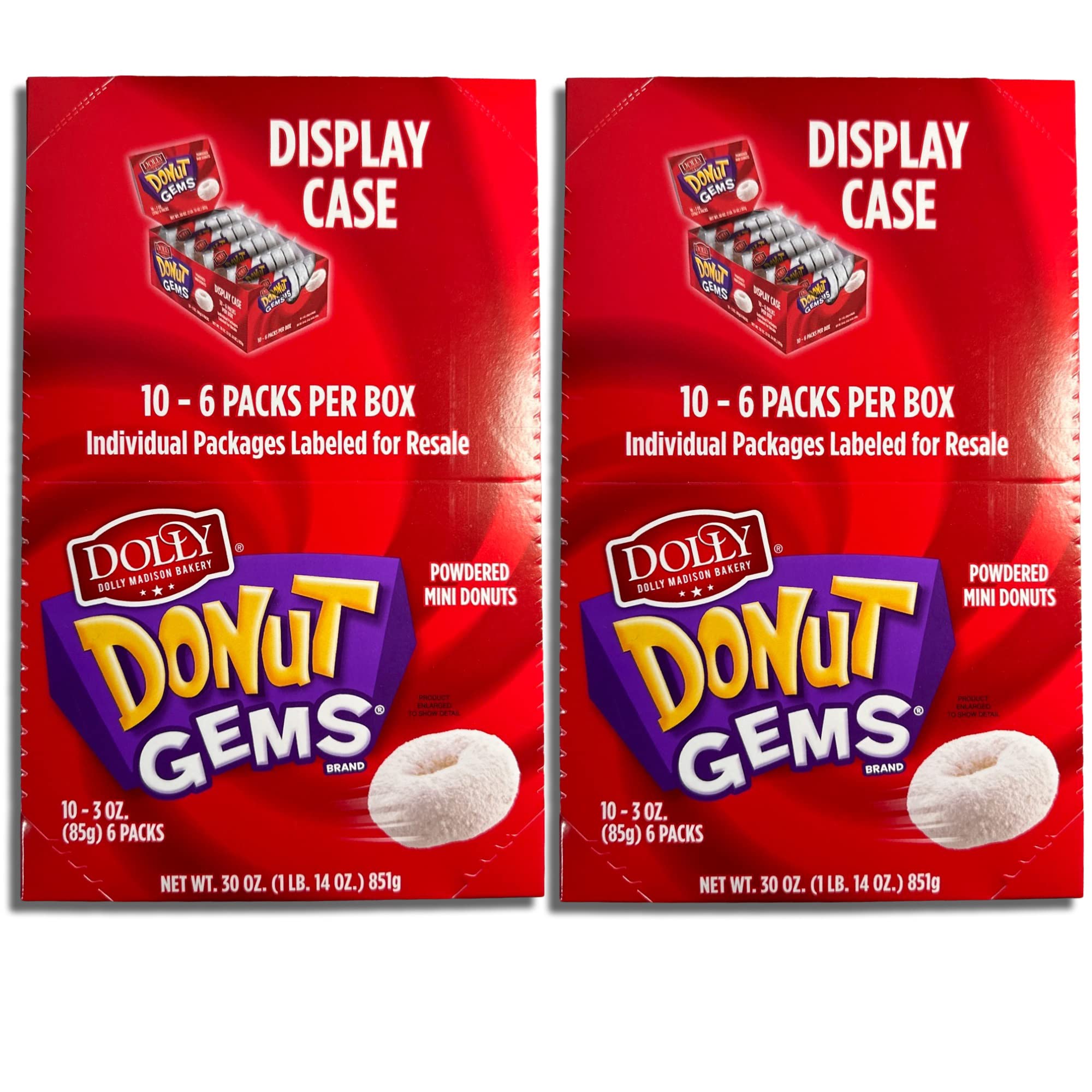 Dolly Madison Powdered Donut Gems Mini Donuts Donettes Bulk Value Pack | 20 Packs (120 Donuts) 3