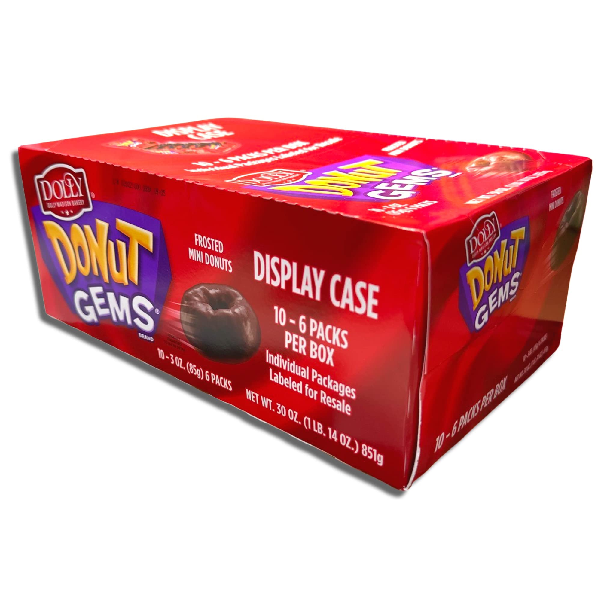 Dolly Madison Chocolate Frosted Donut Gems Mini Donuts Donettes Bulk Value Pack | 20 Packs (120 Donuts) 4