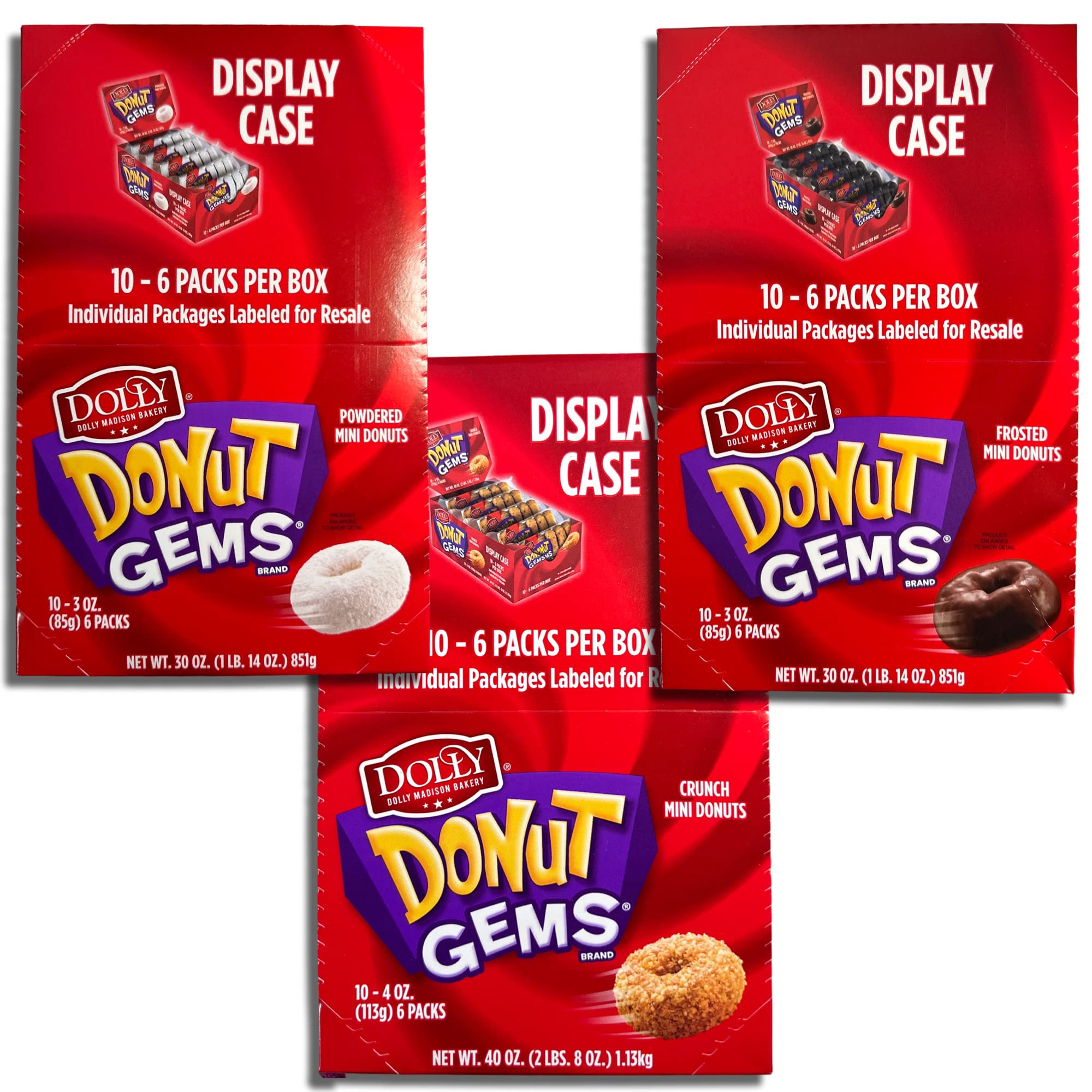 Dolly Madison Chocolate Frosted Donut Gems Mini Donuts Donettes Bulk Value Pack | 20 Packs (120 Donuts) 5