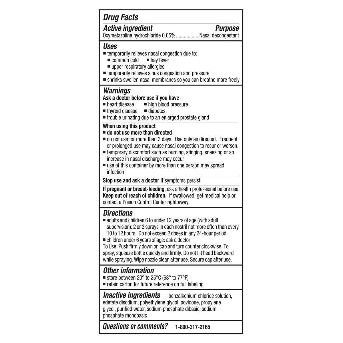 Afrin Original Maximum Strength 12 Hour Nasal Congestion Relief Spray - 3 bottles, 1 FL OZ (30mL) 3