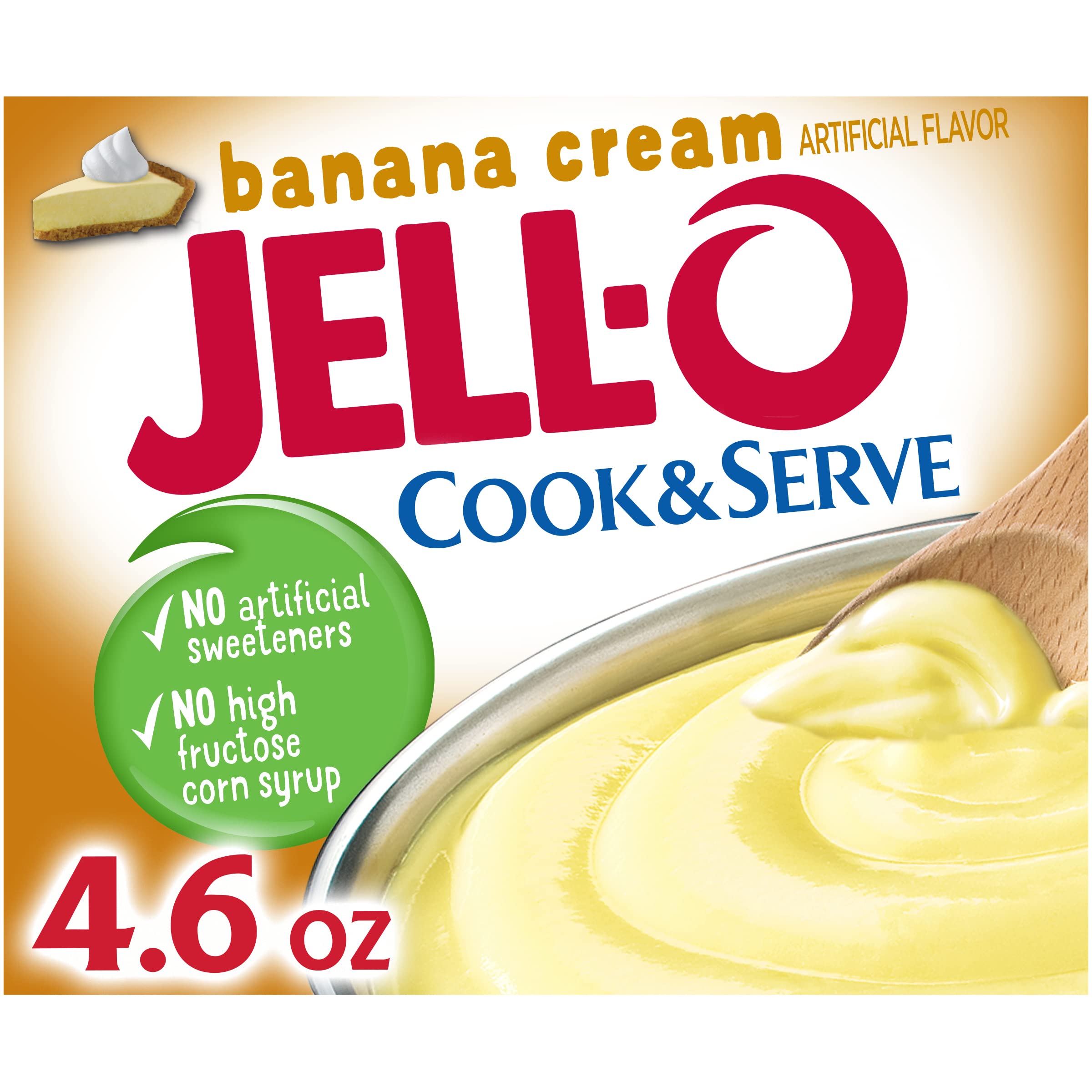 Jell-O Cook & Serve Banana Cream Pudding & Pie Filling Mix (24 ct Pack, 4.6 oz Boxes) 2