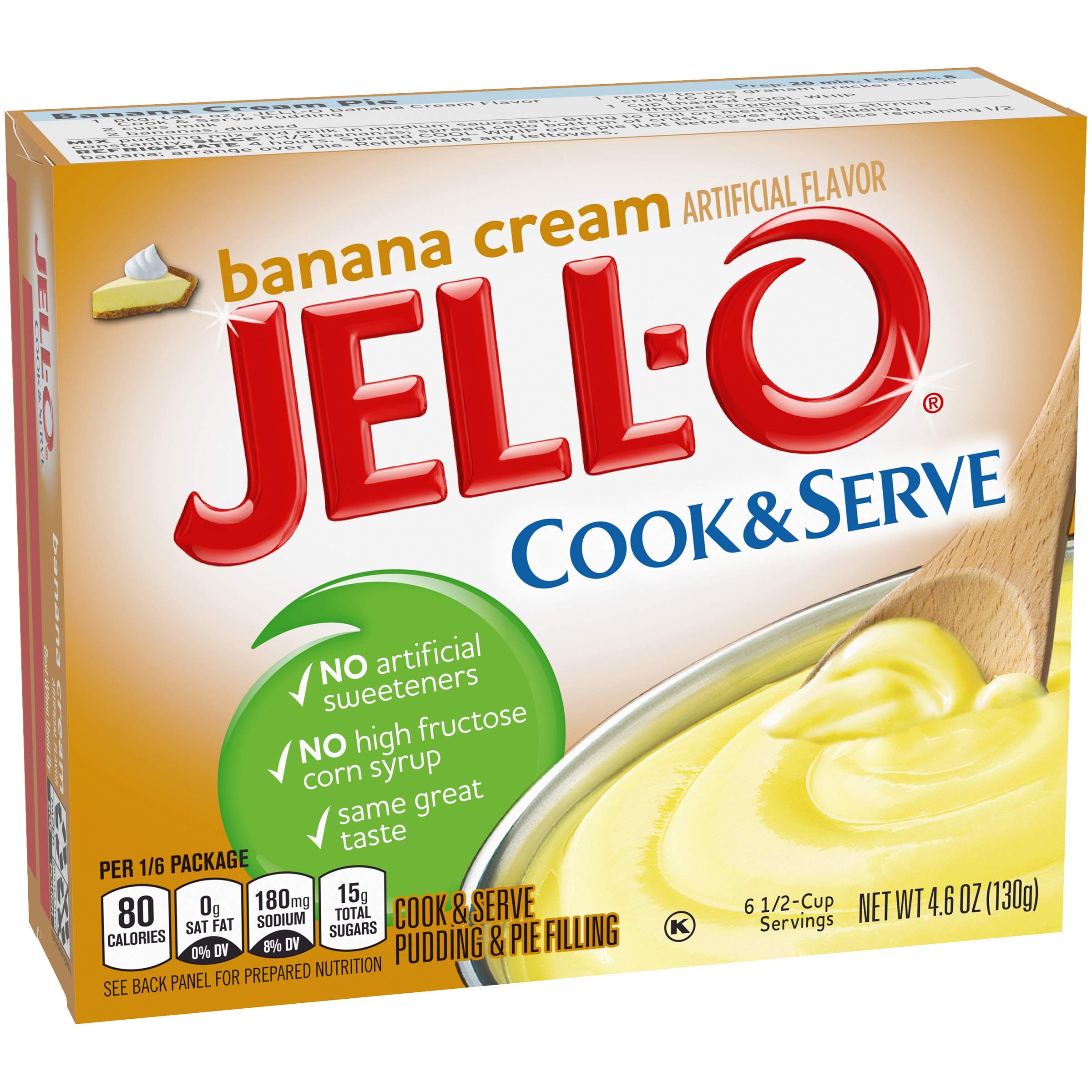Jell-O Cook & Serve Banana Cream Pudding & Pie Filling Mix (24 ct Pack, 4.6 oz Boxes) 5
