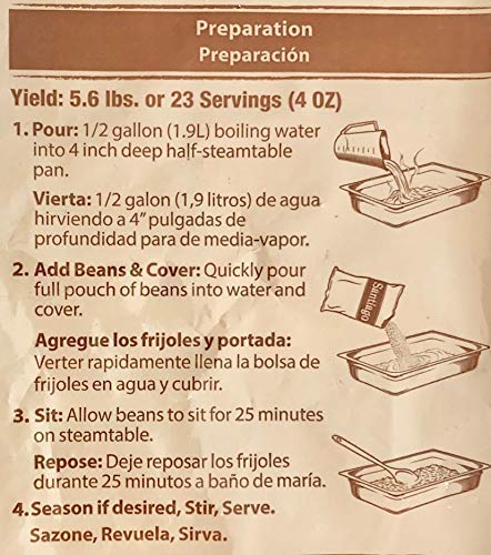 Santiago Low Sodium Dehydrated Vegetarian Refried Beans with Whole Beans, 1.64 Pound Bag 6