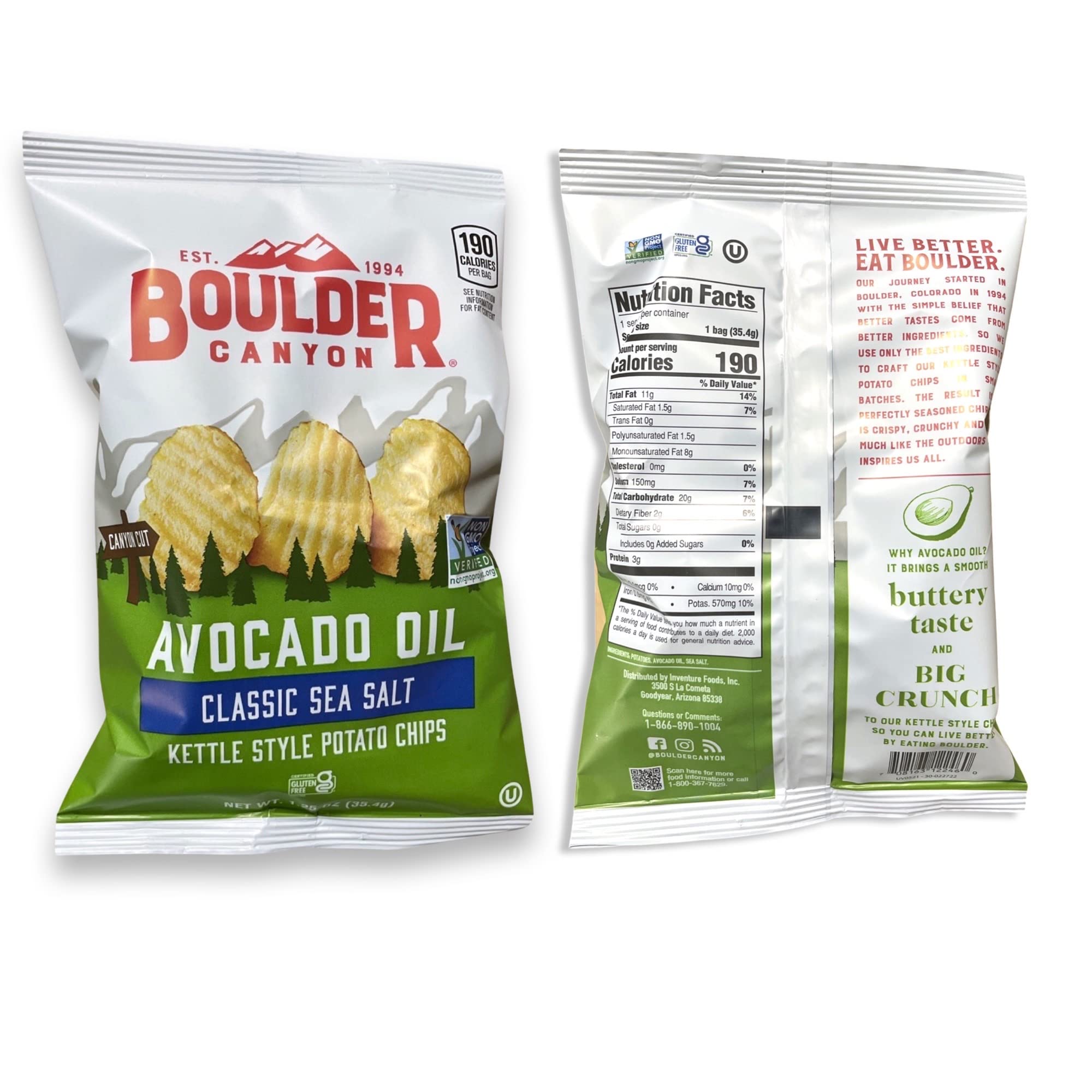 Boulder Canyon Avocado Oil and Olive Oil Kettle Cooked Potato Chips |  20 Bags 4