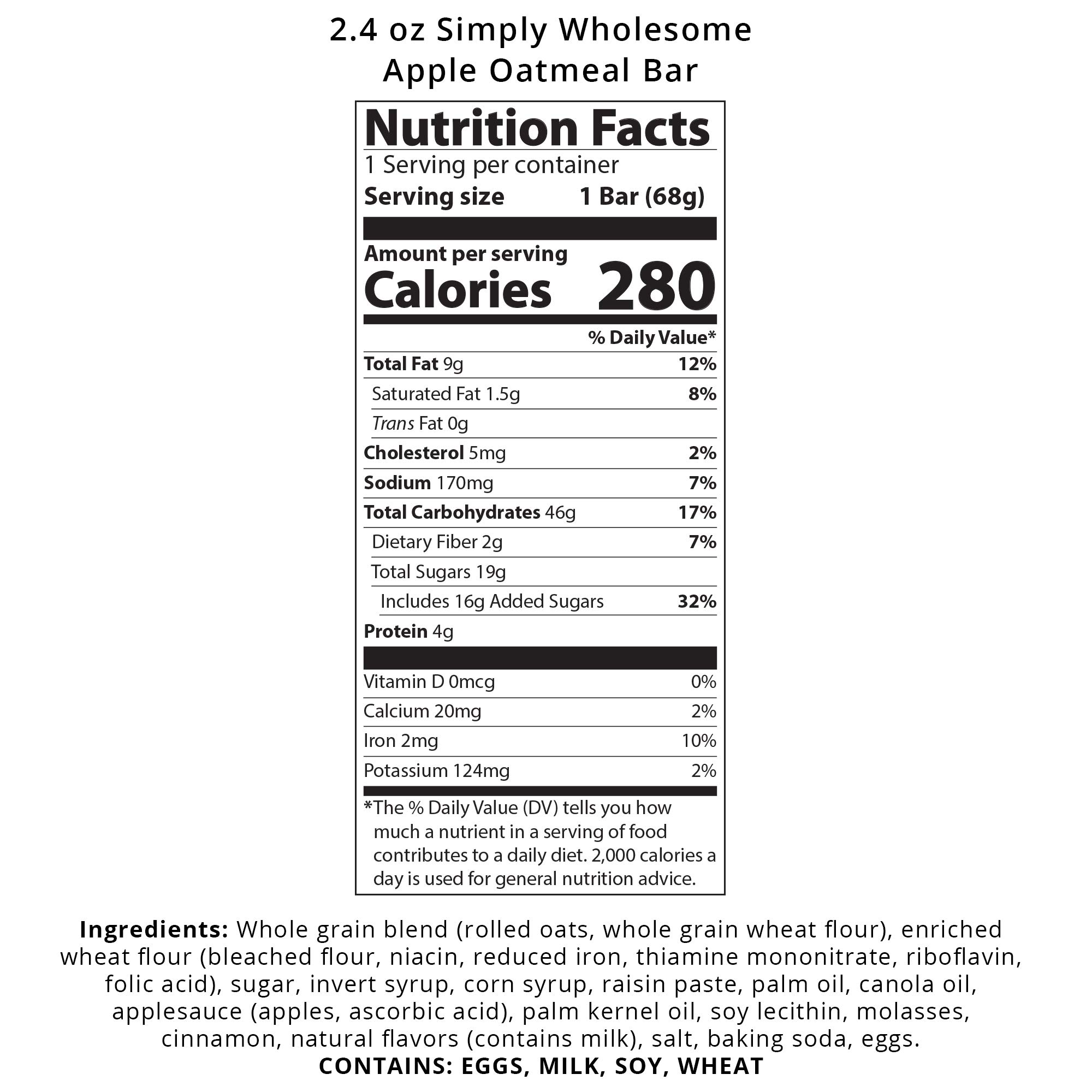 Darlington Farms Apple Oatmeal Bar, 2.4 Ounce -- 160 per case. 4