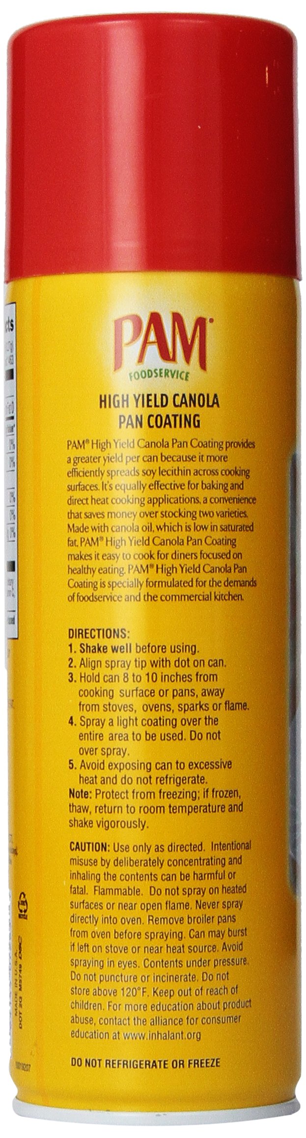 Pam High Yield Canola Pan Spray, 17 Ounce (Pack of 6) 3