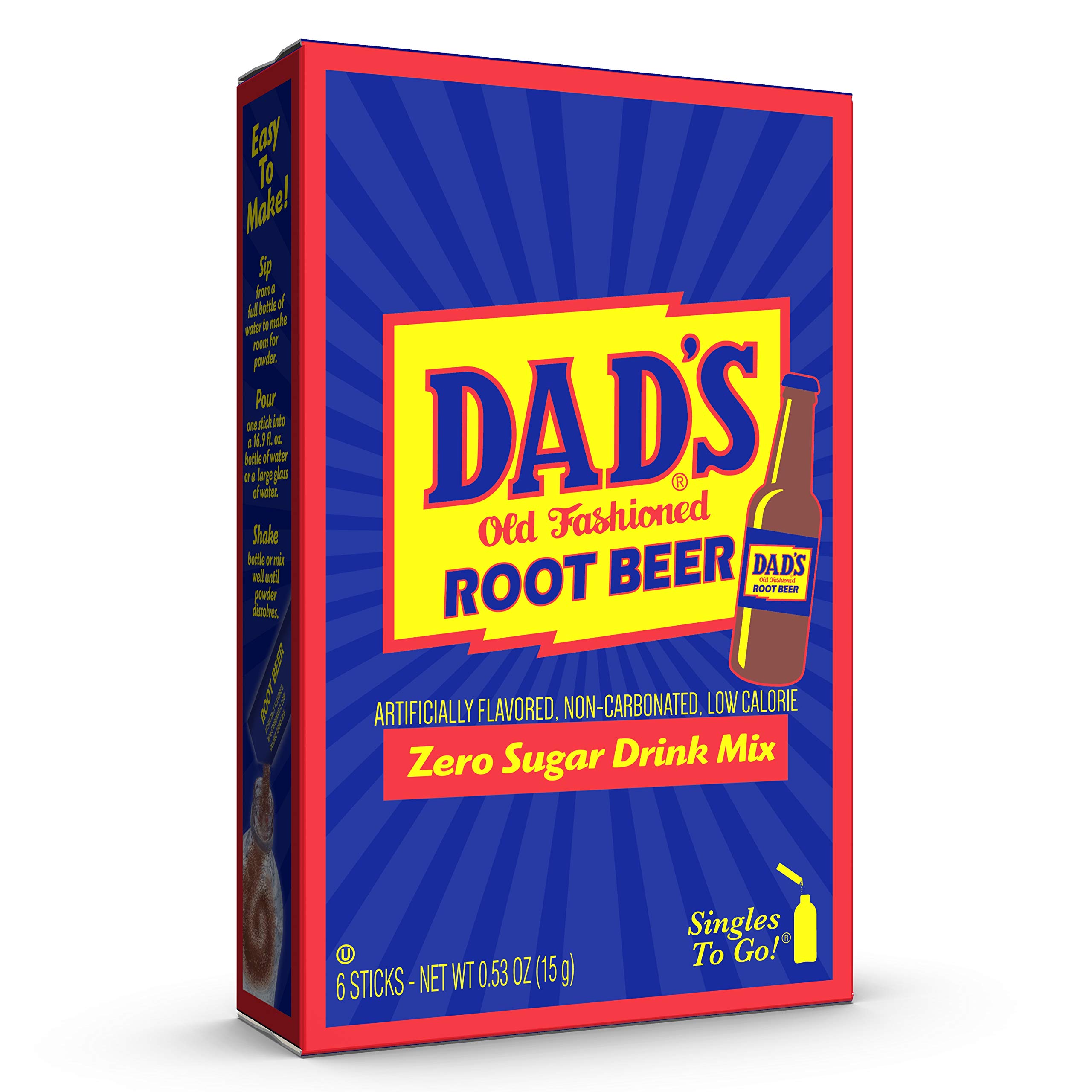 Dad's Old Fashioned Root Beer Singles To Go Sugar Free Powder Drink Mix 6 Sticks Per Box, 12 Boxes (72 Total Sticks) 5