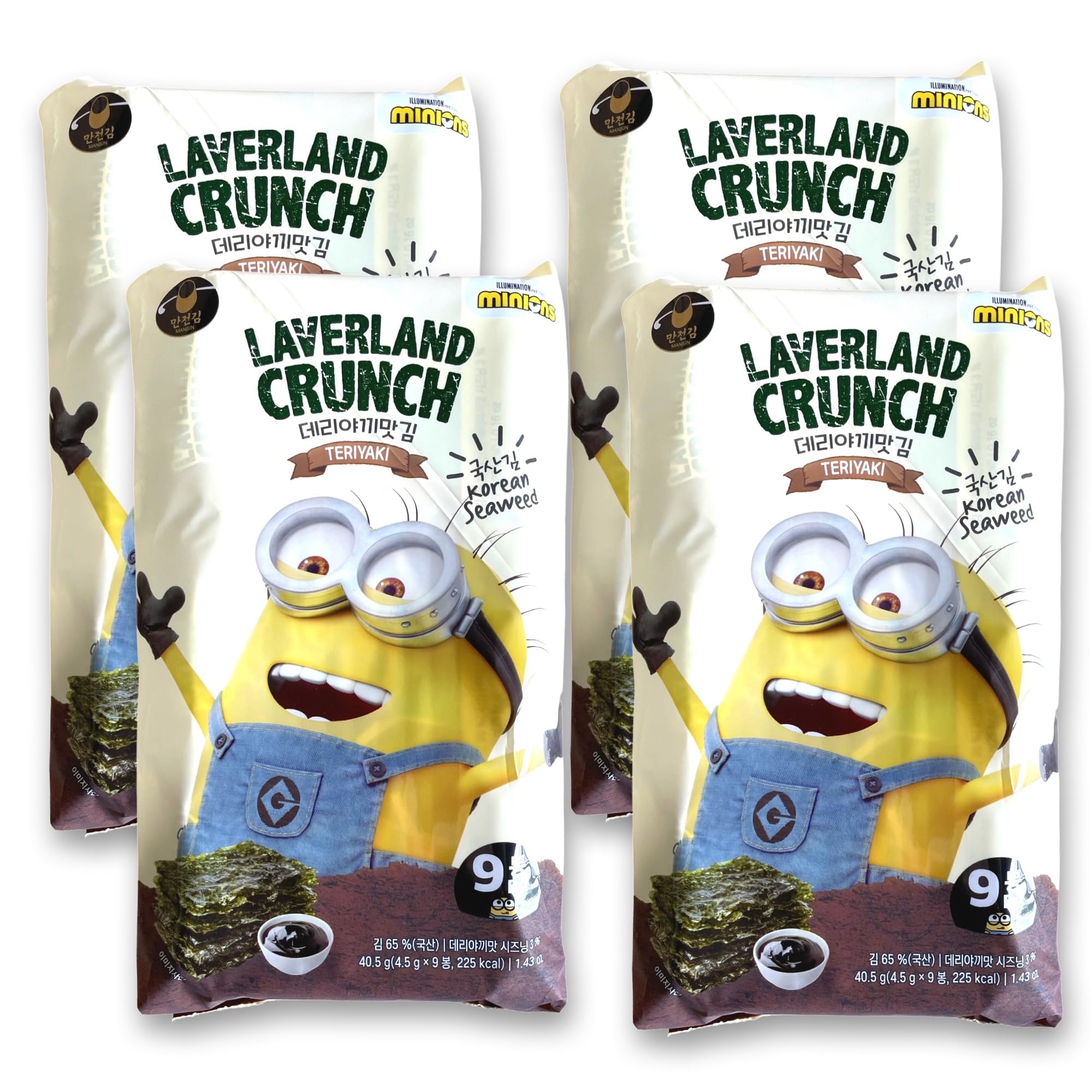Laverland Crunch Imported Teriyaki Seaweed Snacks, 18 Packs 4