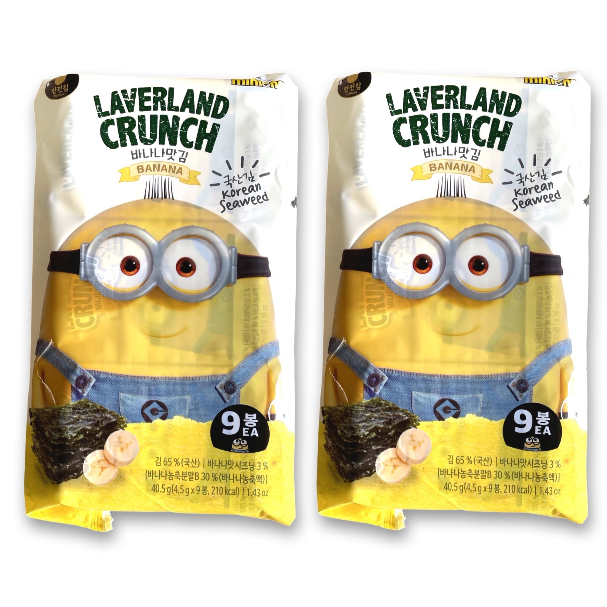 Laverland Crunch Seaweed Snacks   (Banana, 18 Count)
