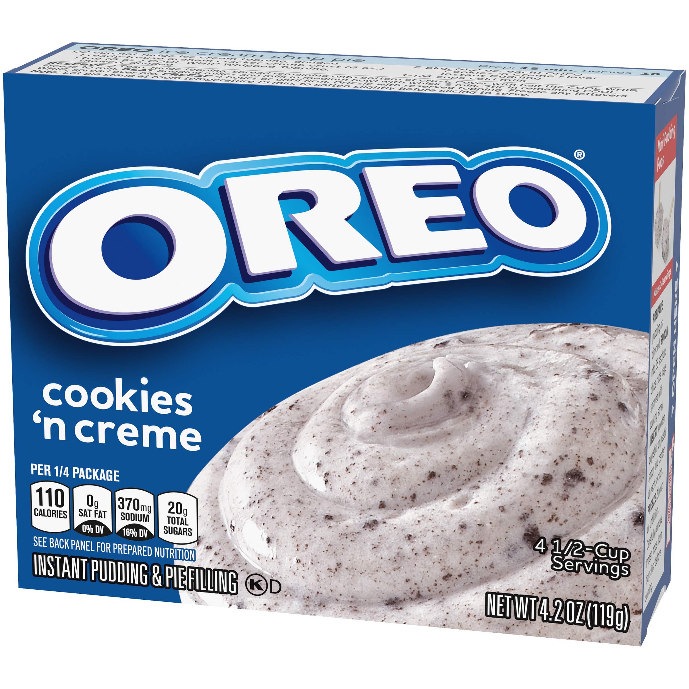Jell-O Oreo Cookies 'n Creme Instant Pudding & Pie Filling Mix (24 ct Pack, 4.2 oz Boxes) 5
