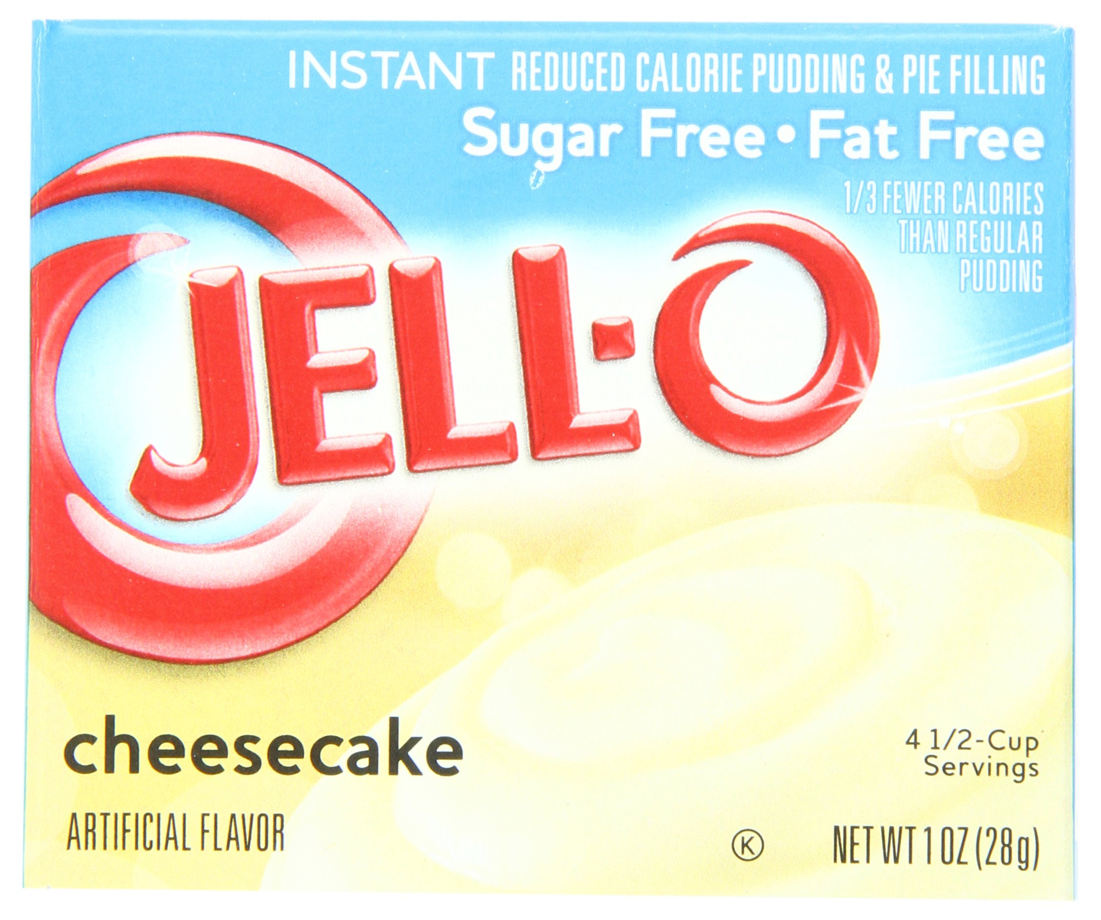 Jell-O Sugar Free Cheesecake Instant Pudding Mix (1 oz Boxes, Pack of 24)