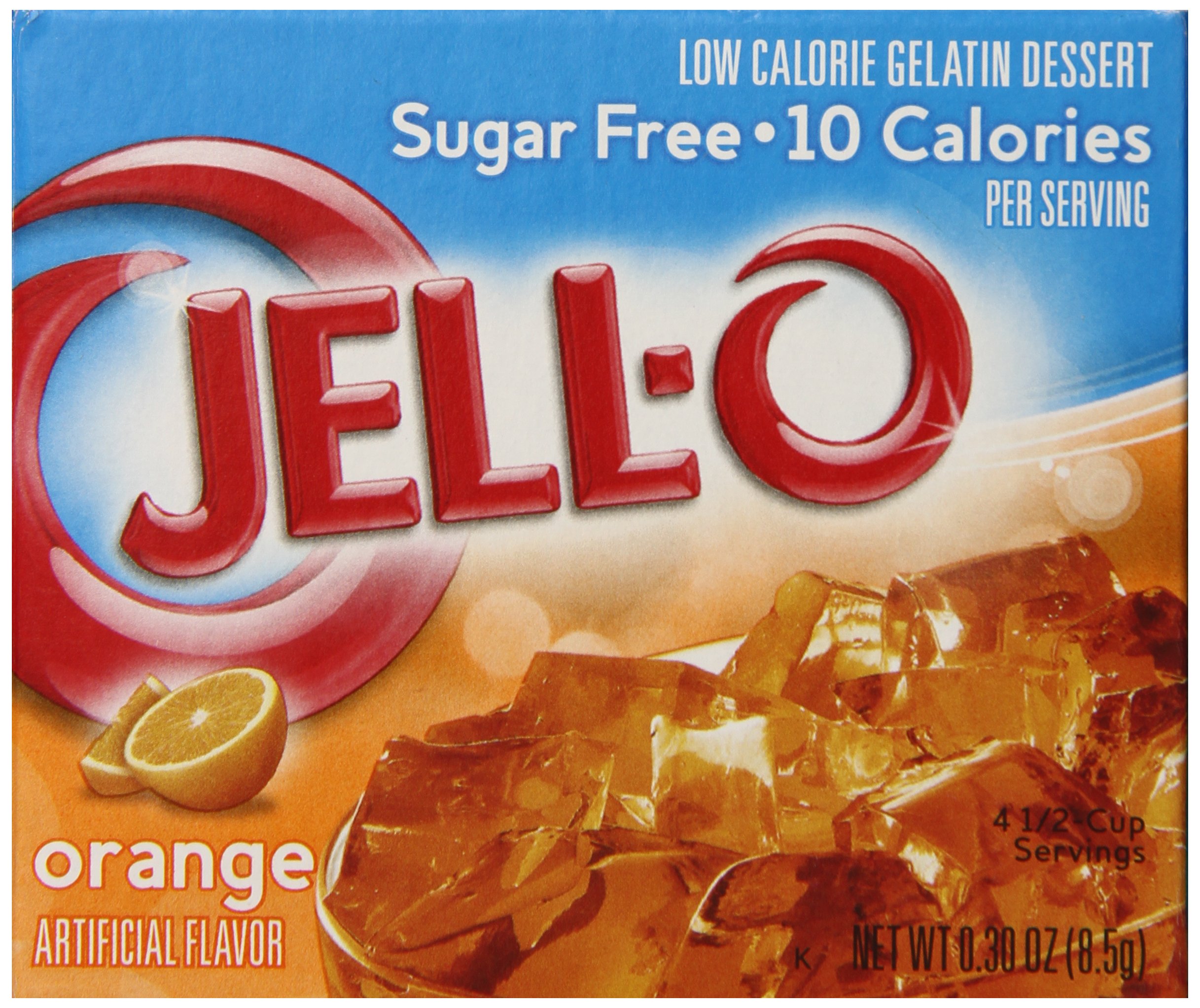 Jell-O Orange Sugar Free Gelatin Dessert Mix (24 ct Pack, 0.3 oz Boxes) 2