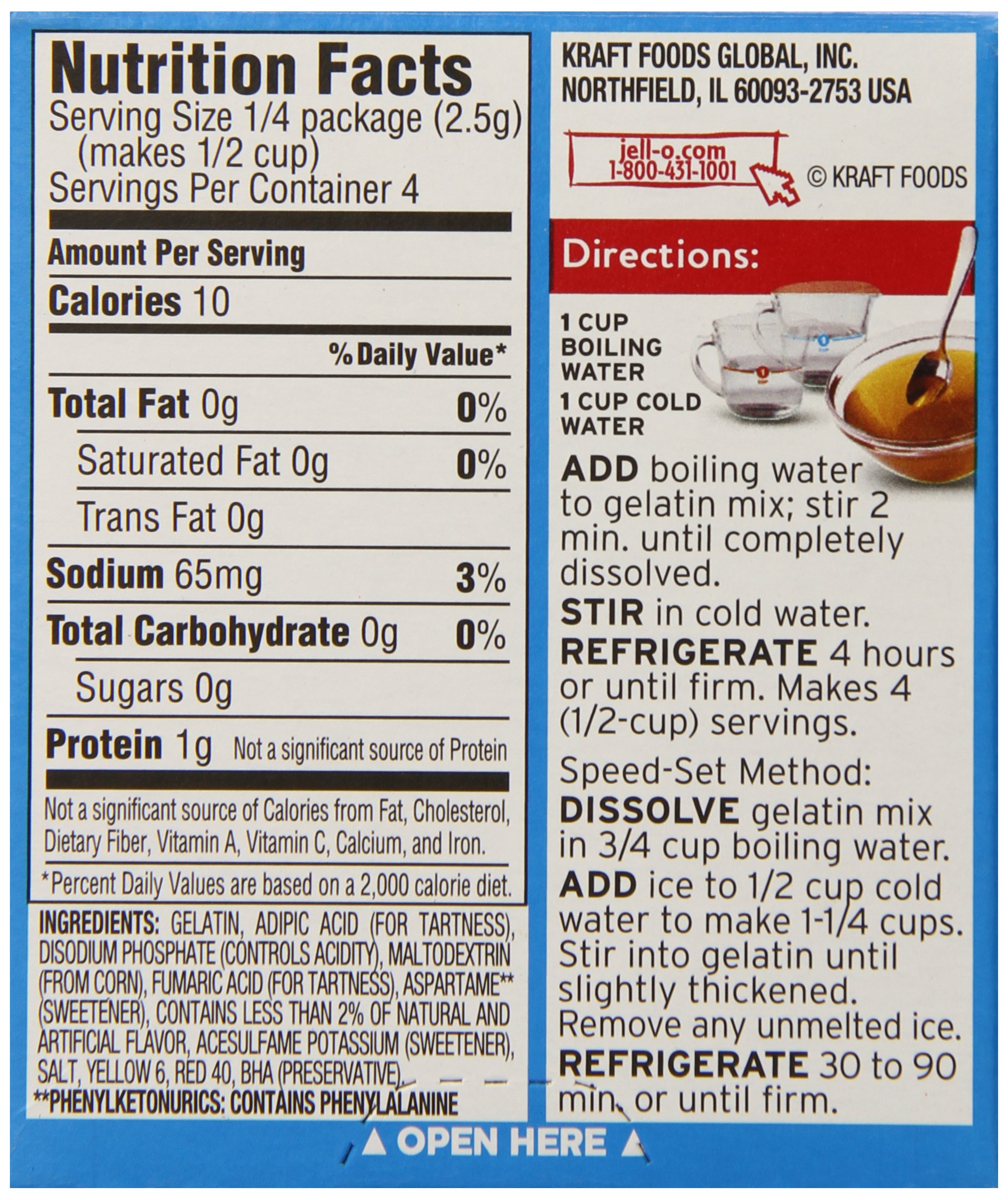 Jell-O Orange Sugar Free Gelatin Dessert Mix (24 ct Pack, 0.3 oz Boxes) 3