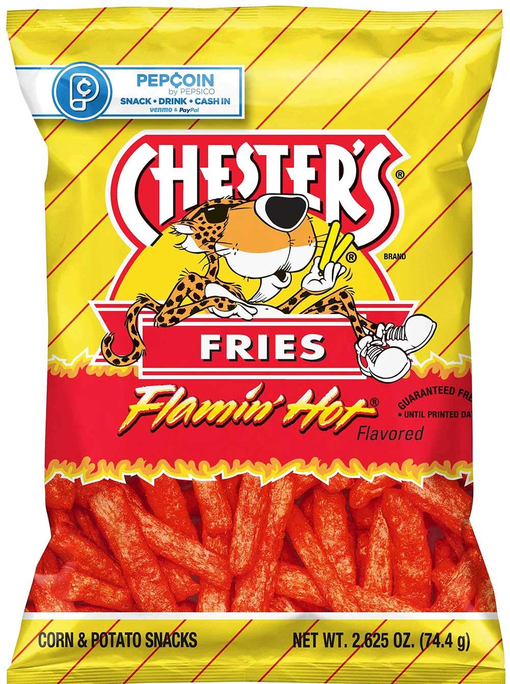 Chesters Flamin Hot Fries, 2.625 Ounce -- 28 per case. 2
