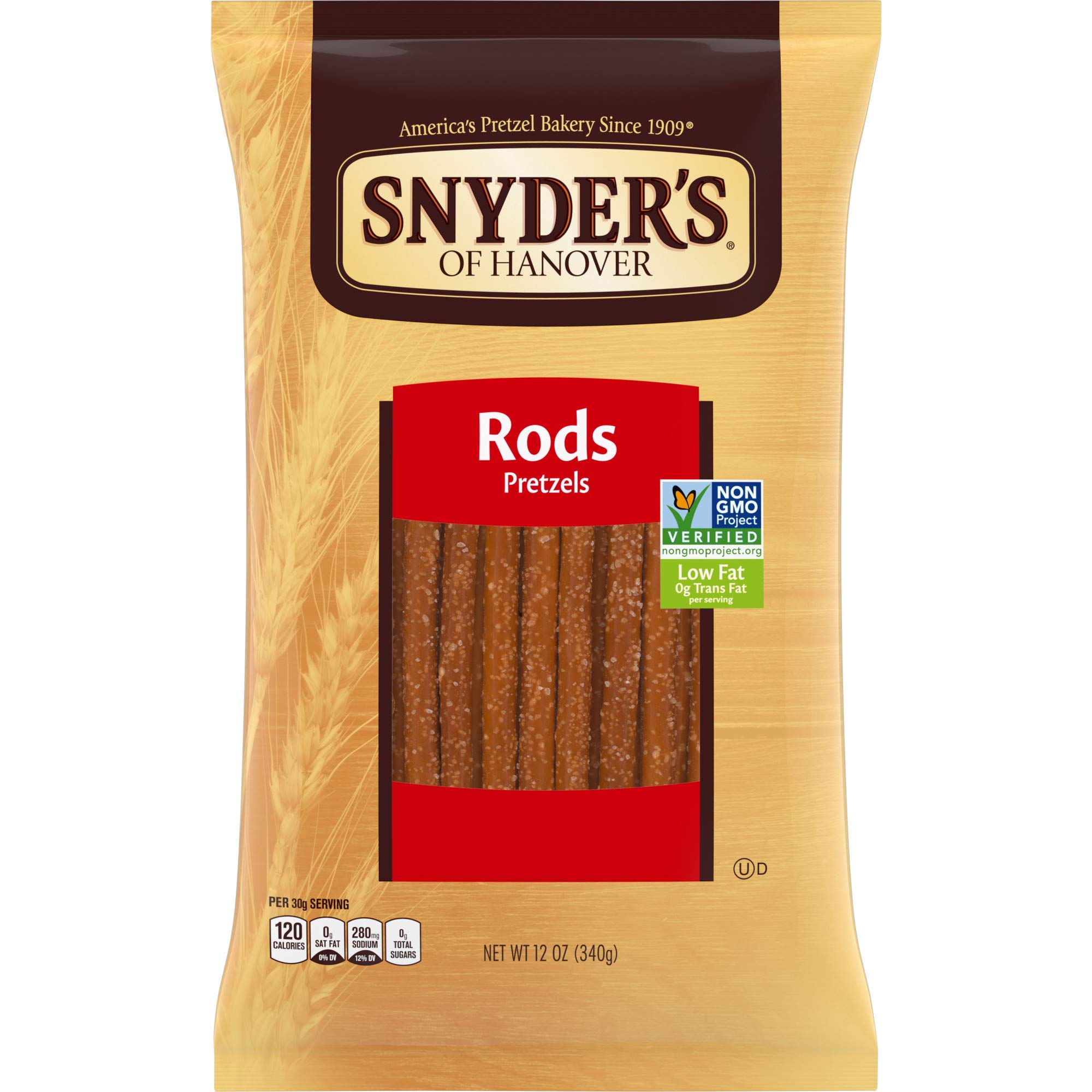 Snyder's Pretzel Rods 12oz - Pack of 3 3