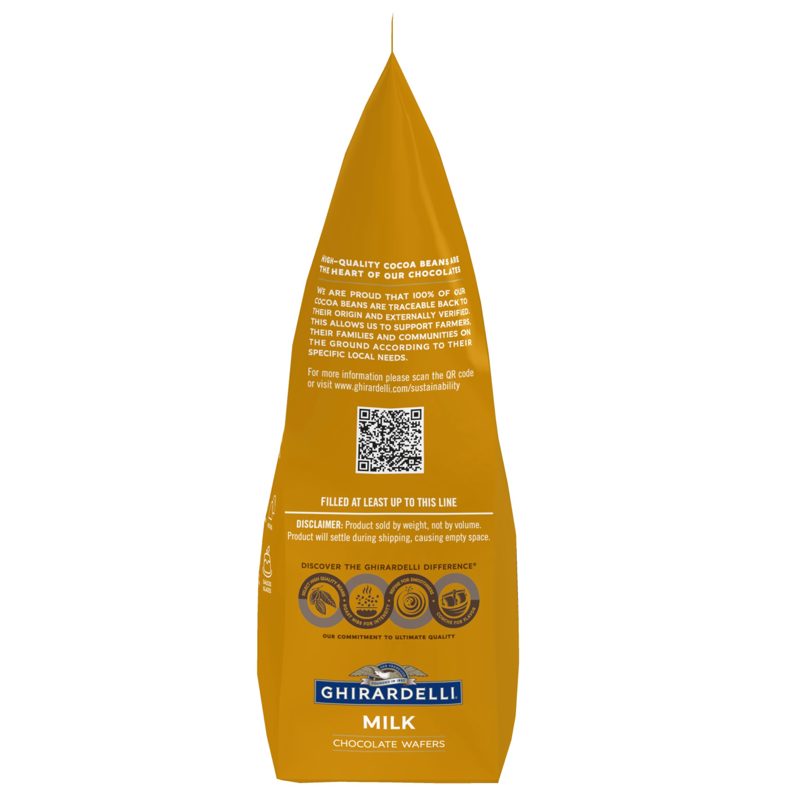 Ghirardelli Chocolate Company Milk Chocolate Wafers, 5lb. Bag 3