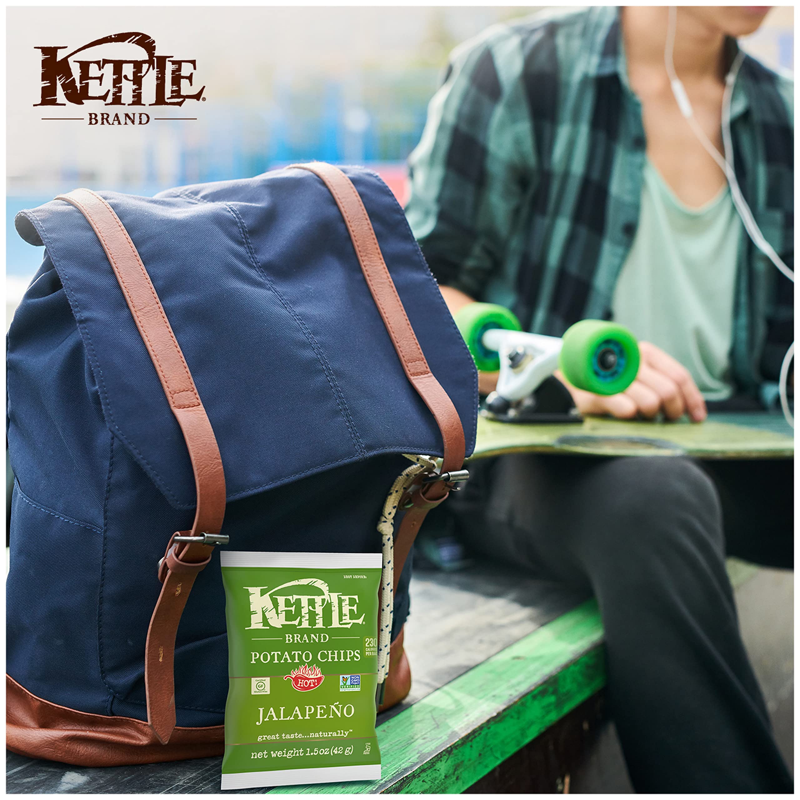 Kettle Brand Potato Chips, Jalapeno Kettle Chips, Snack Bag, 1.5 Oz (Pack of 24) 6