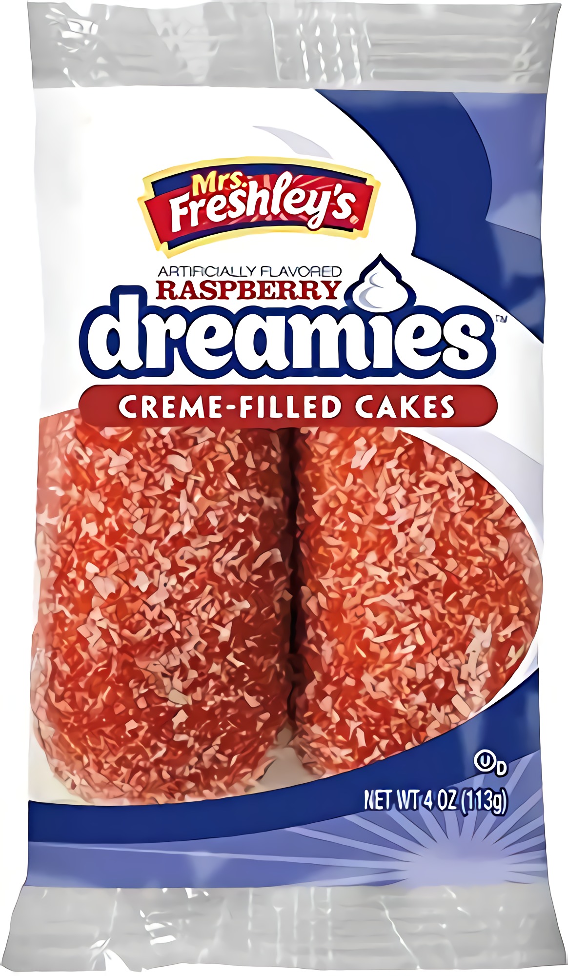 Mrs. Freshley's Cream Filled Raspberry Dreamies 2-Pack | 8 Count (16 Pieces) 2
