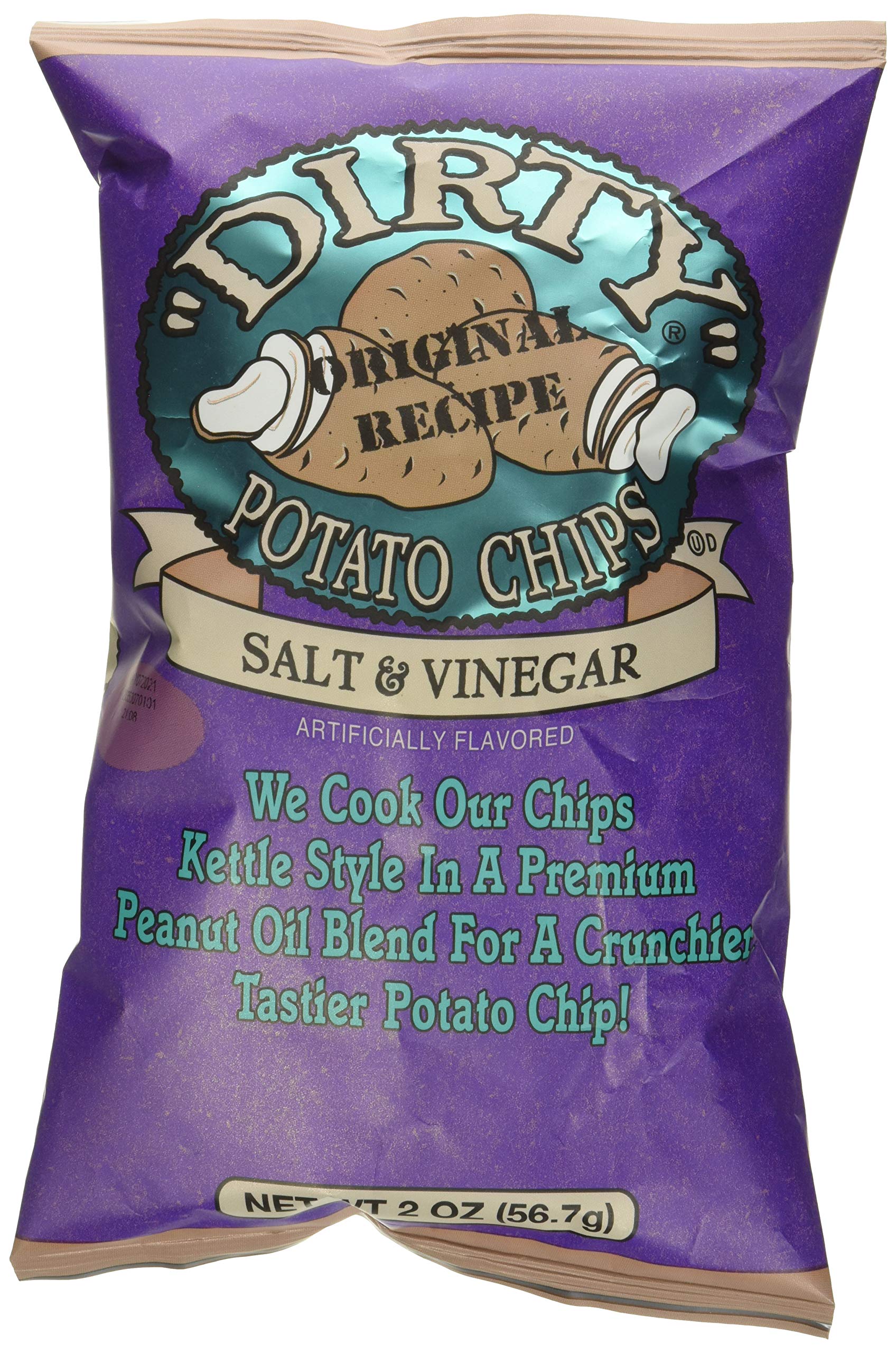 Dirty Sea Salt & Vinegar Potato Chips, Gluten Free, 2 Ounces (Pack Of 25) 2