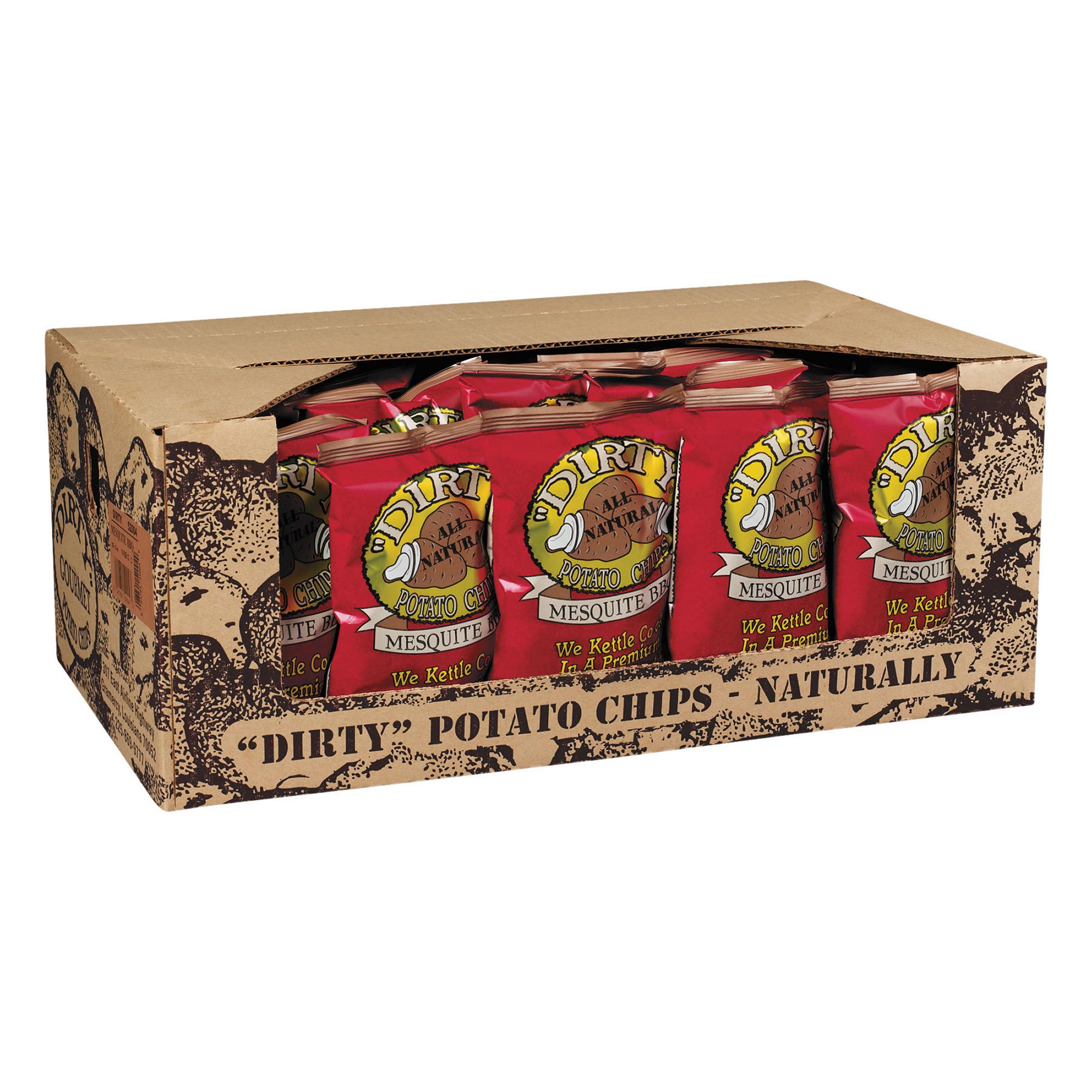 Dirty Kettle Potato Chips, Mesquite BBQ, 2 oz. Bag, 25 Count - Gluten Free, Skins On, Crunchy Chips, Sweet and Smoky BBQ 3