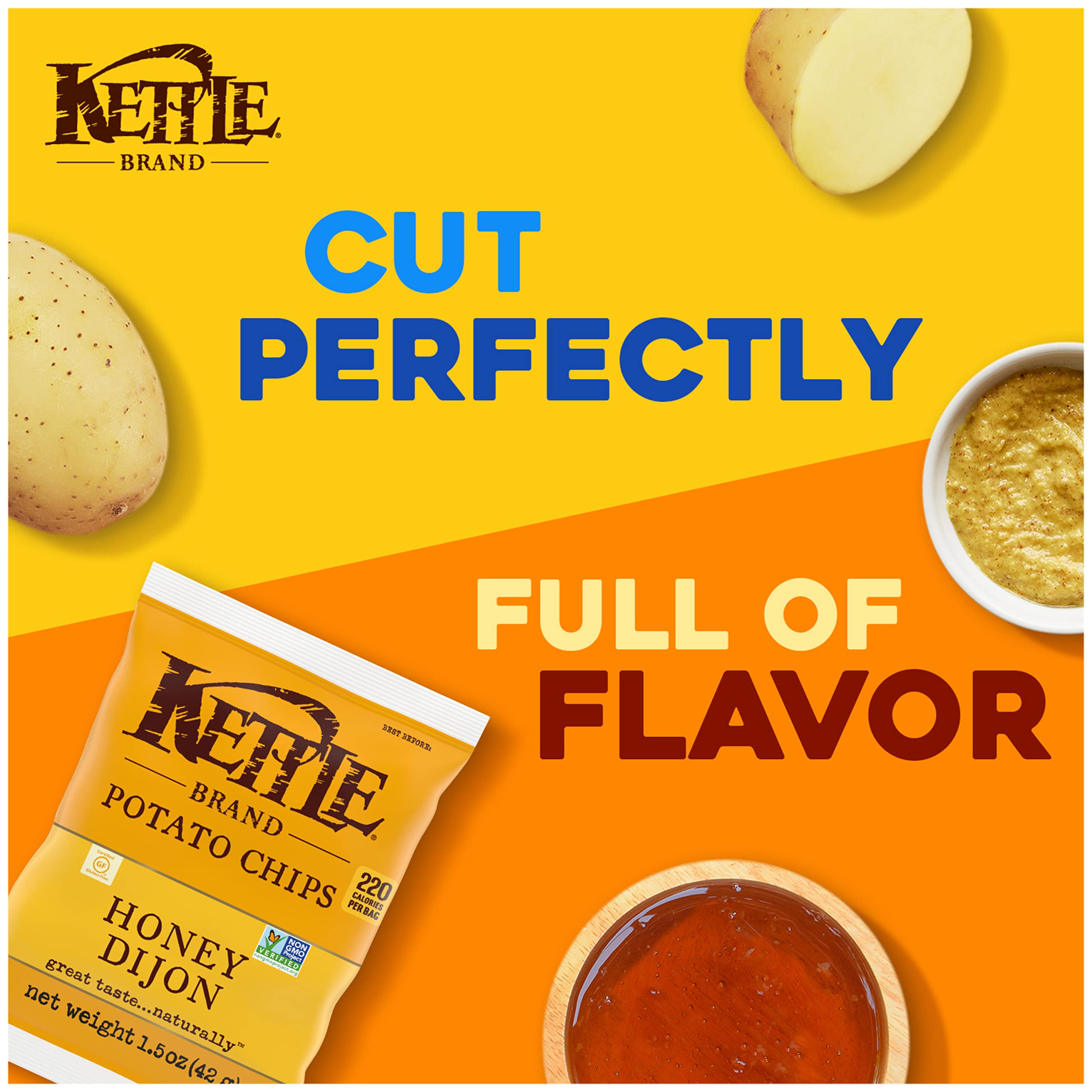Kettle Brand Potato Chips, Honey Dijon Kettle Chips, Snack Bag, 1.5 Ounce (Pack of 24) 3