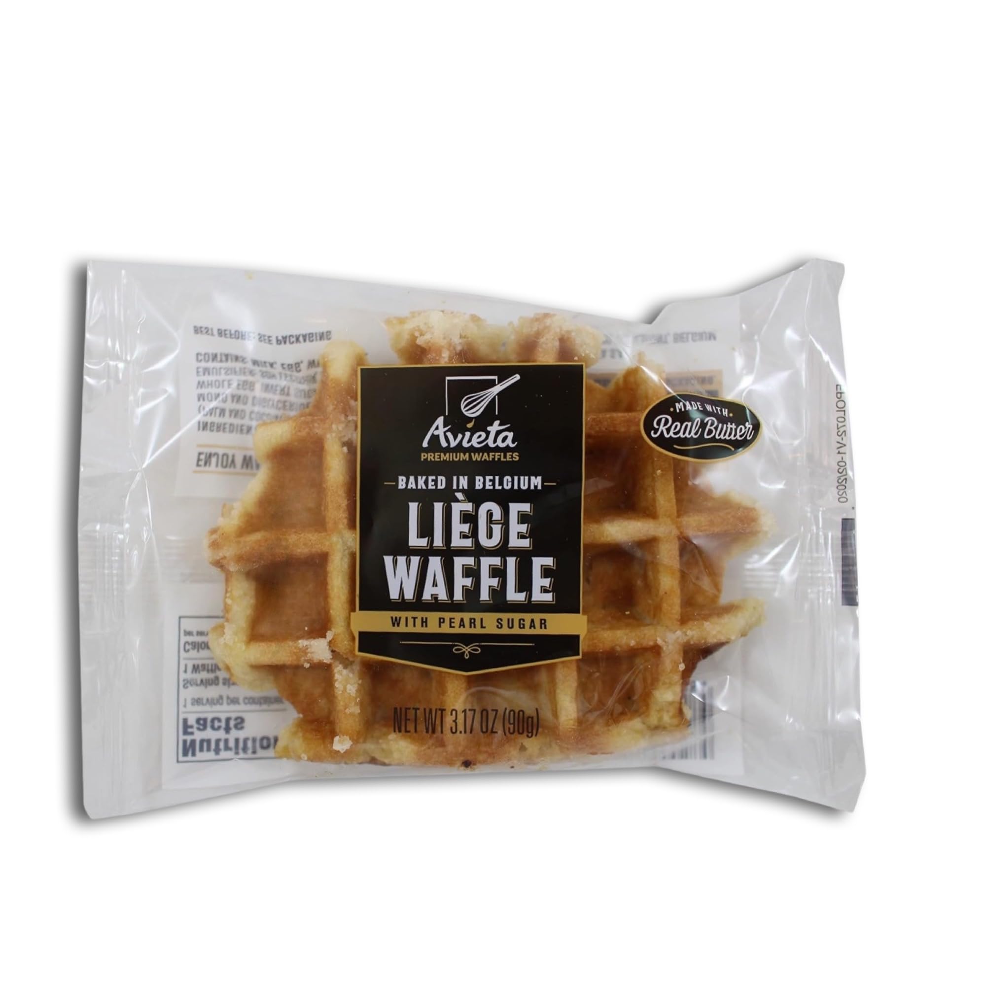 Carlotta's Authentic Avieta Belgian Pearl Sugar Waffles, Individually Wrapped | Imported from Belgium | 3.17 Oz, 24 Total