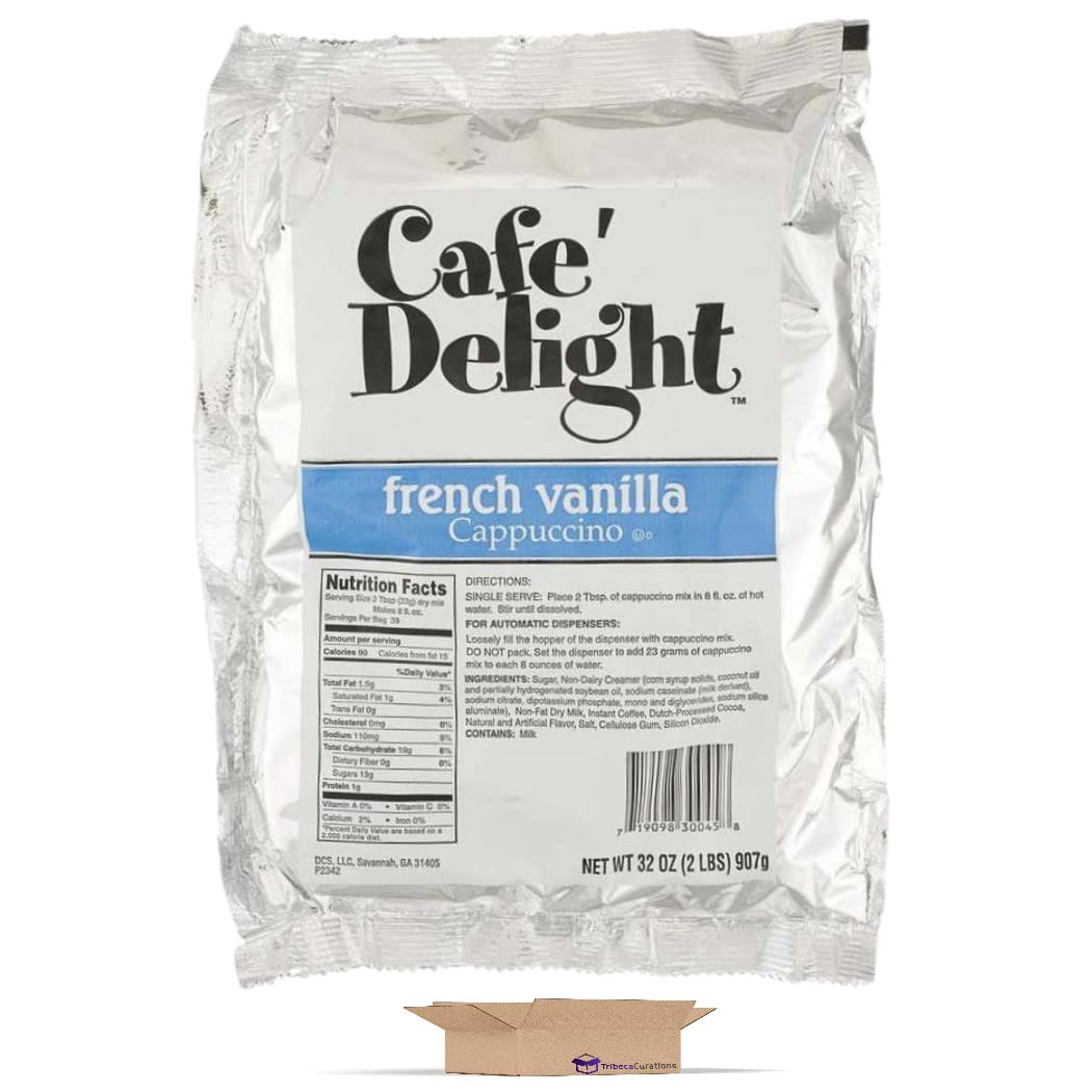 Cappuccino Mix by Cafe Delight | 2 Pound Bag | French Vanilla 3