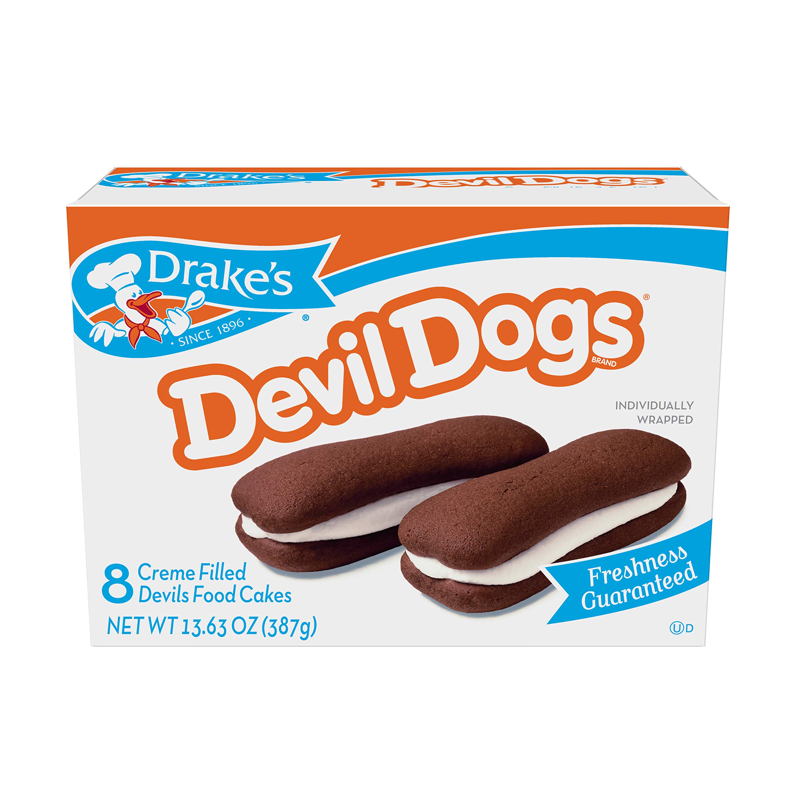 Drake's Devil Dogs Sandwich Chocolate and Vanilla Cream Snack Cakes (2-Boxes) 3