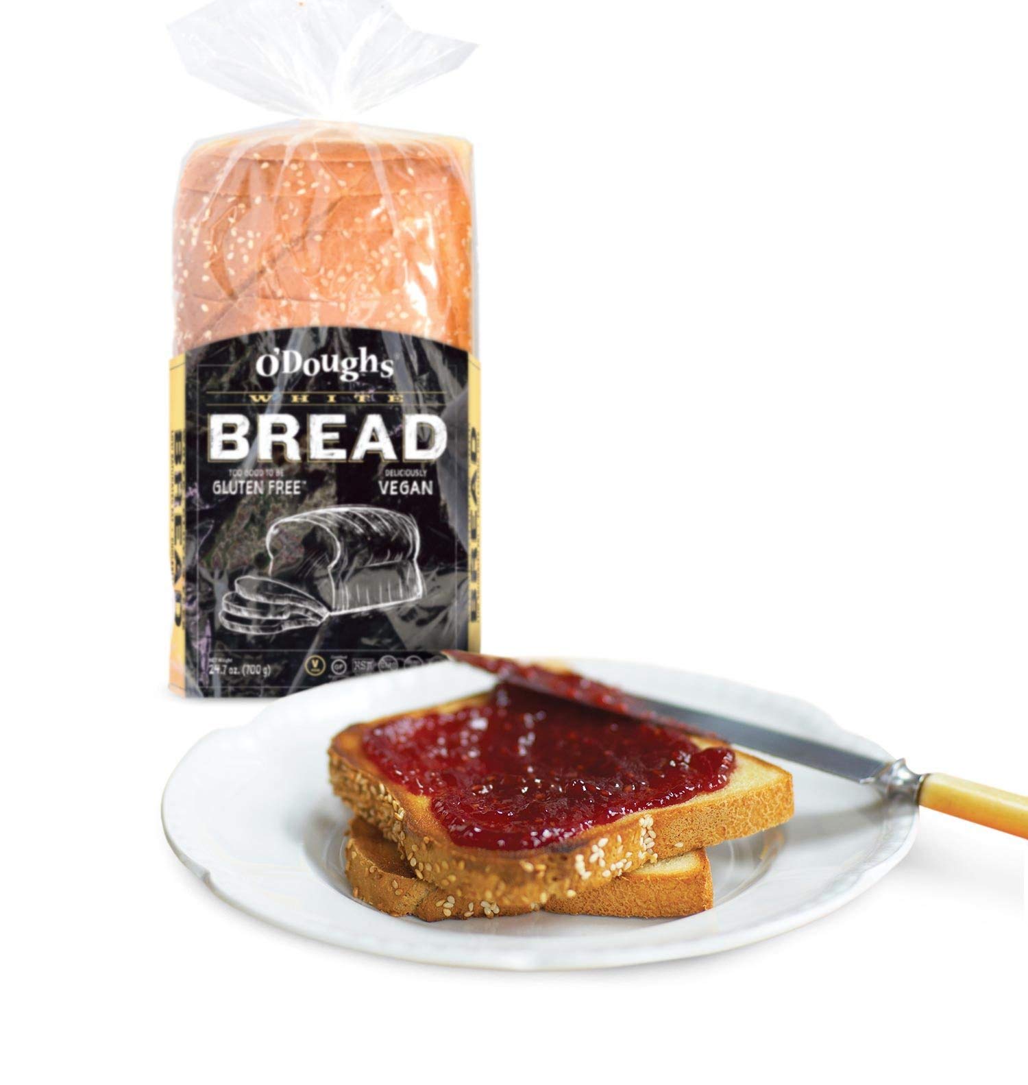 O'Dough Gluten Free White Bread Loaf, 24.7 Ounce [3 Packs] 3